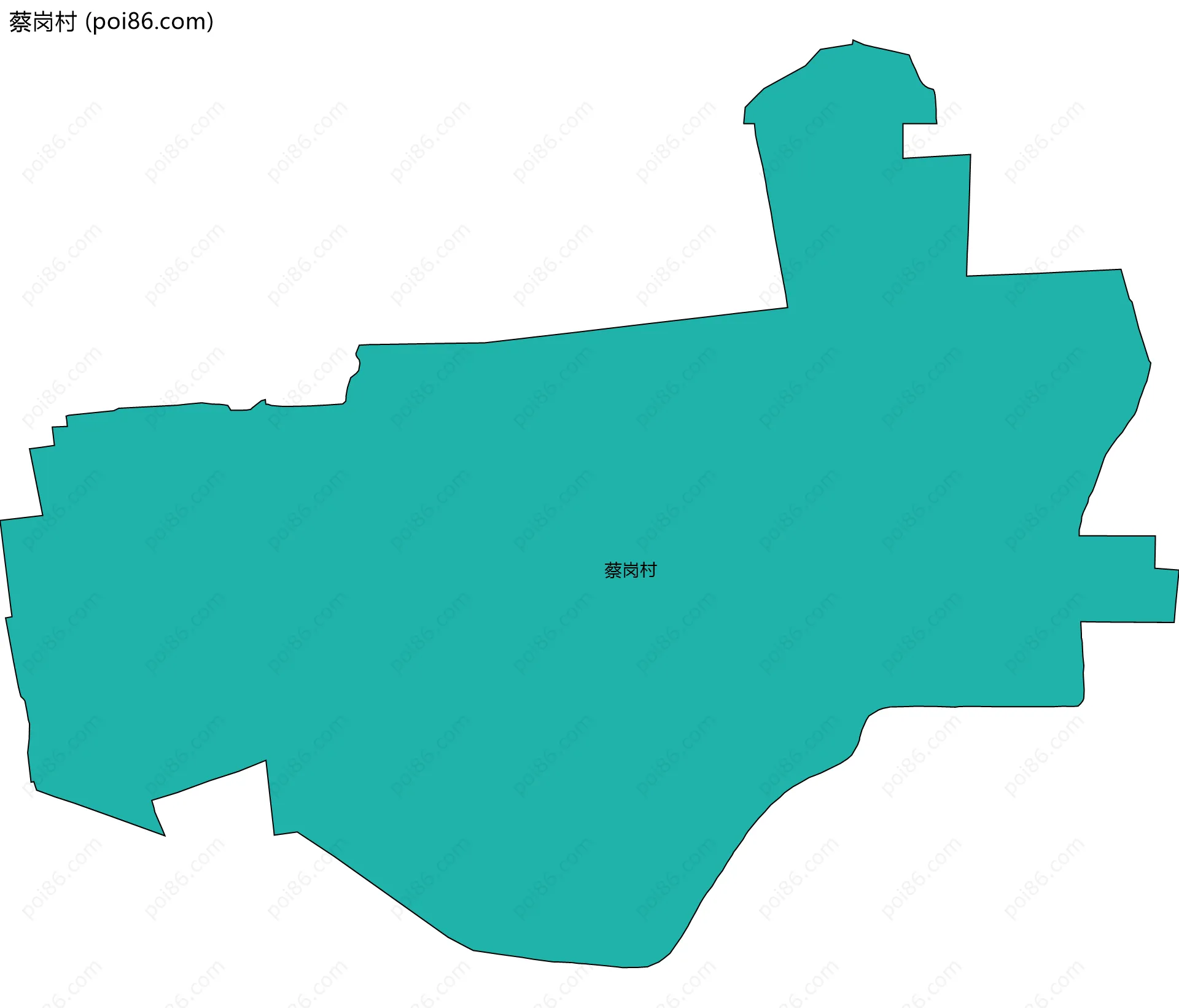 蔡岗村边界地图