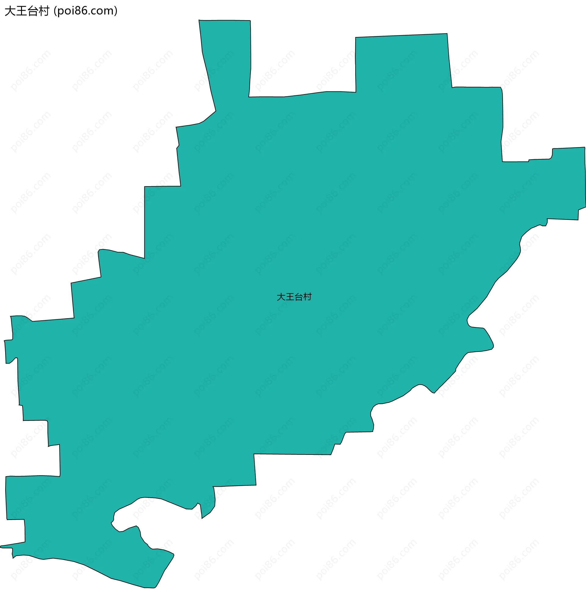 大王台村边界地图