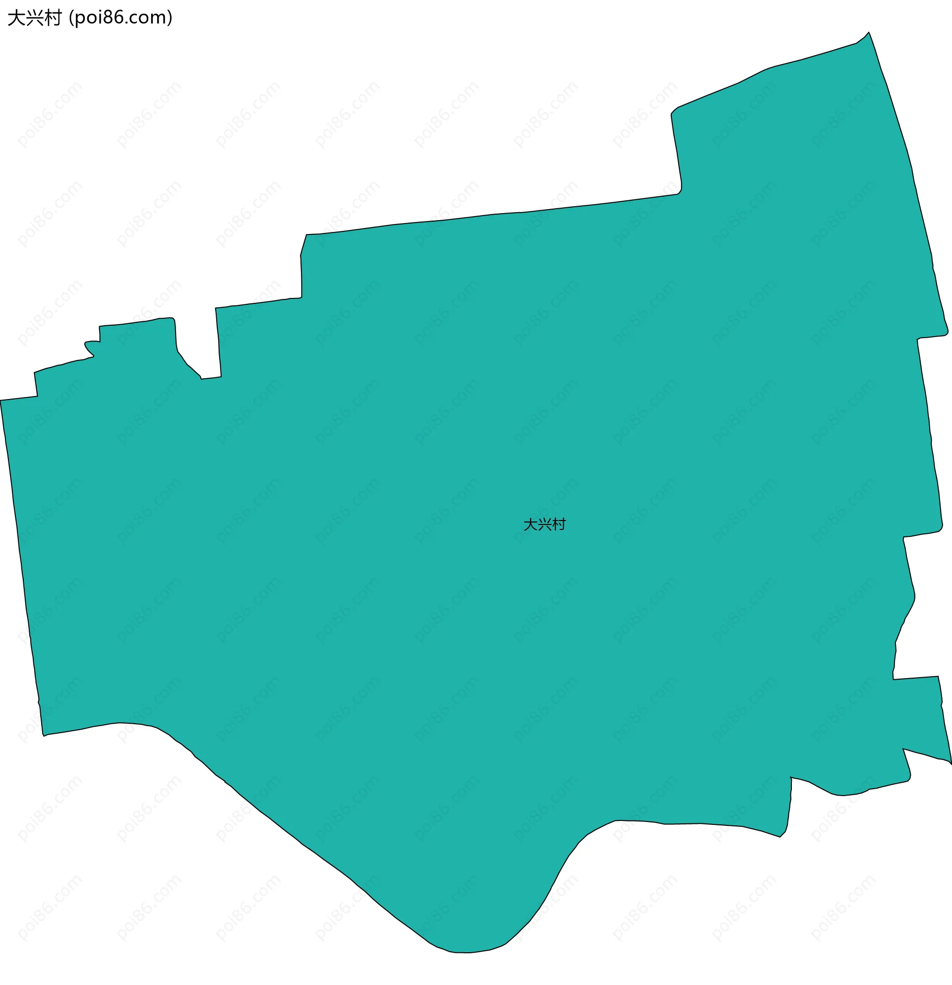 大兴村边界地图