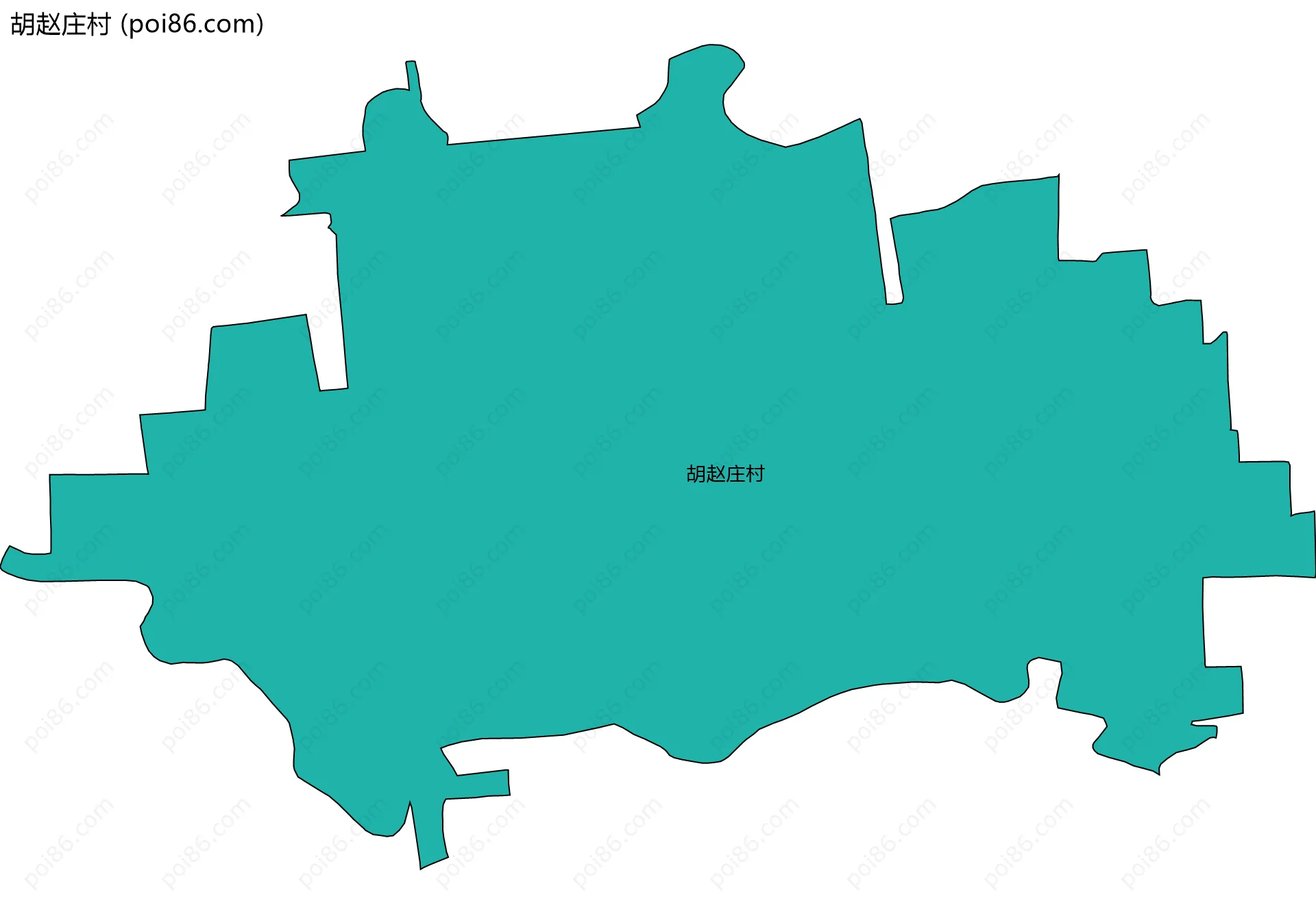 胡赵庄村边界地图