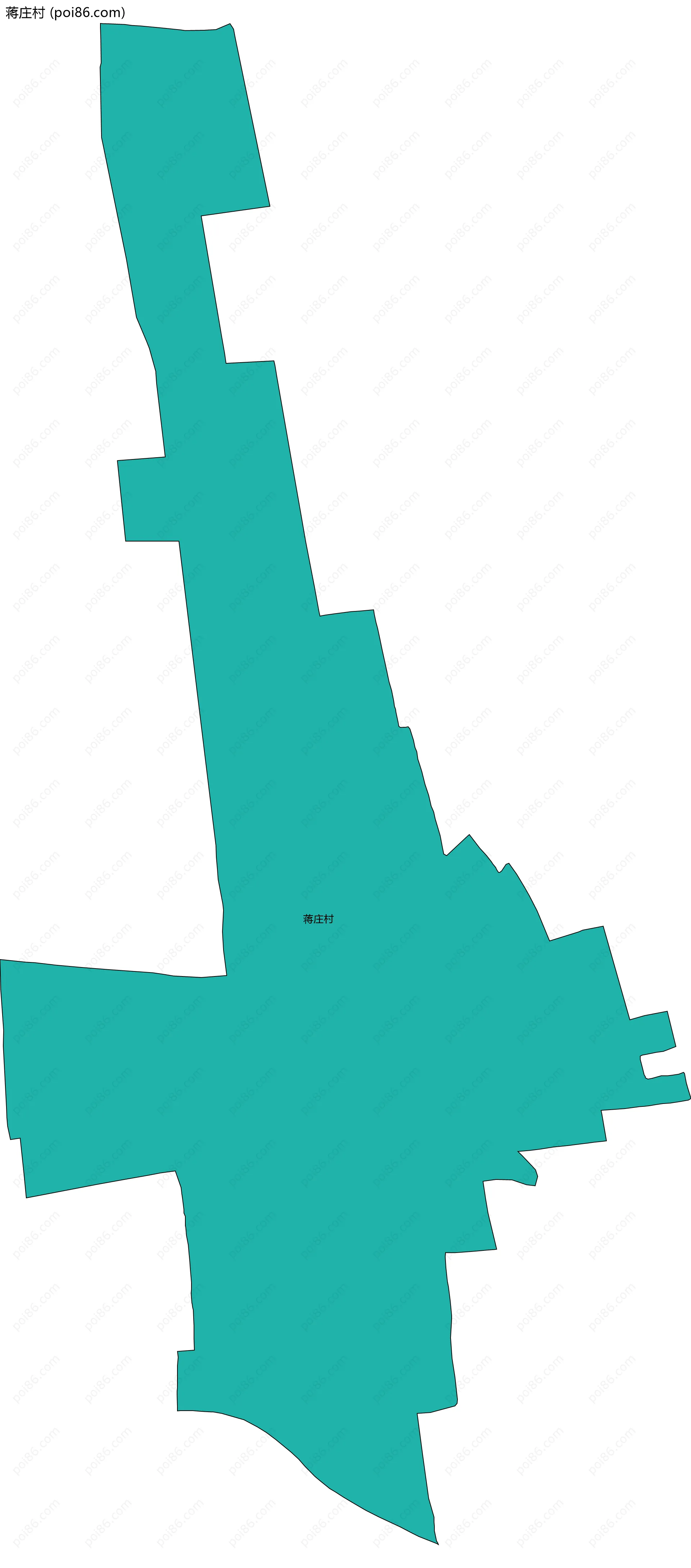 蒋庄村边界地图