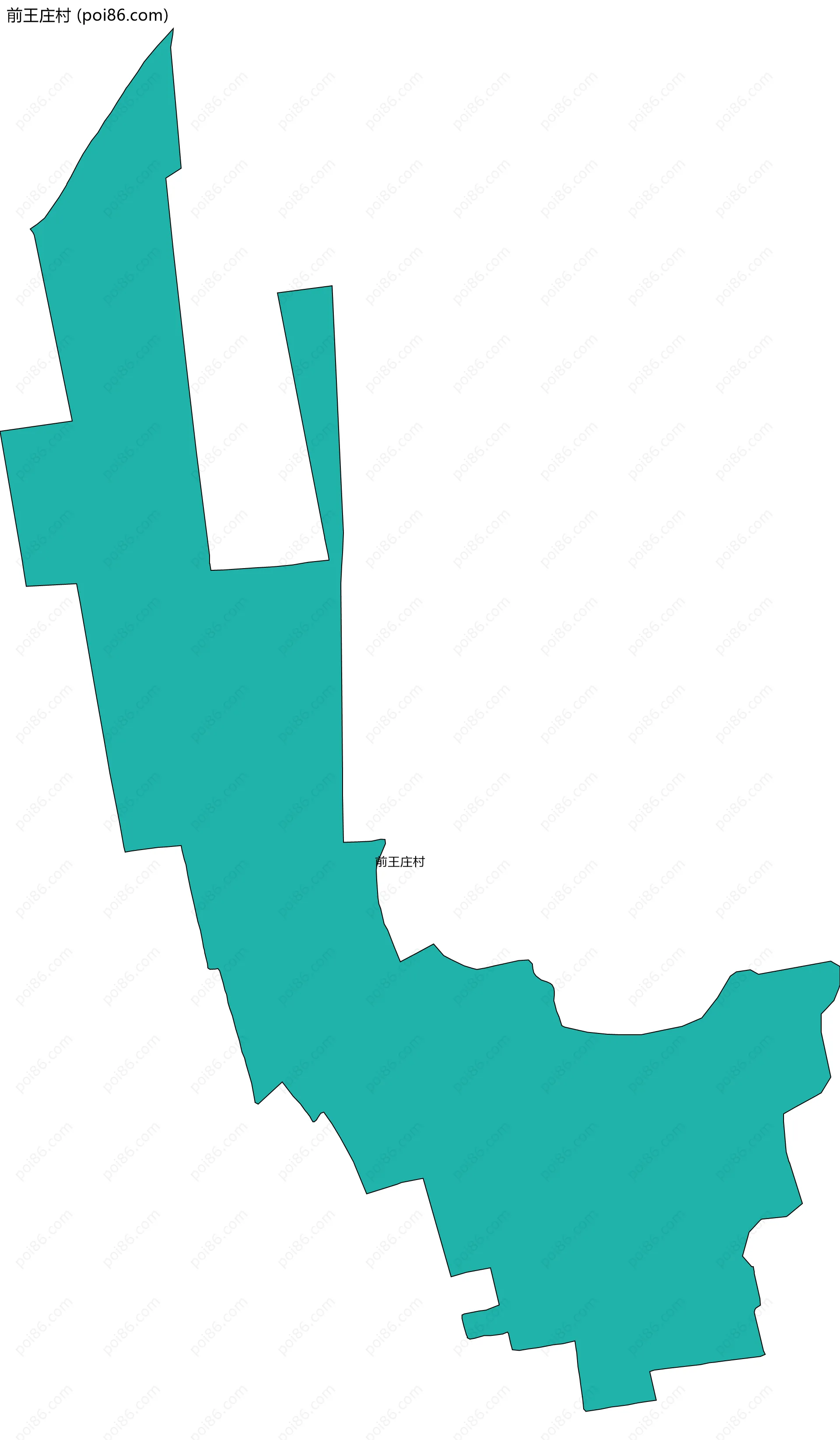 前王庄村边界地图