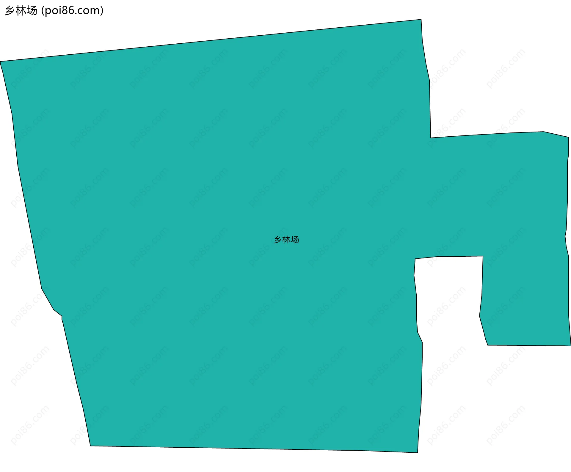 乡林场边界地图(五级行政区划)