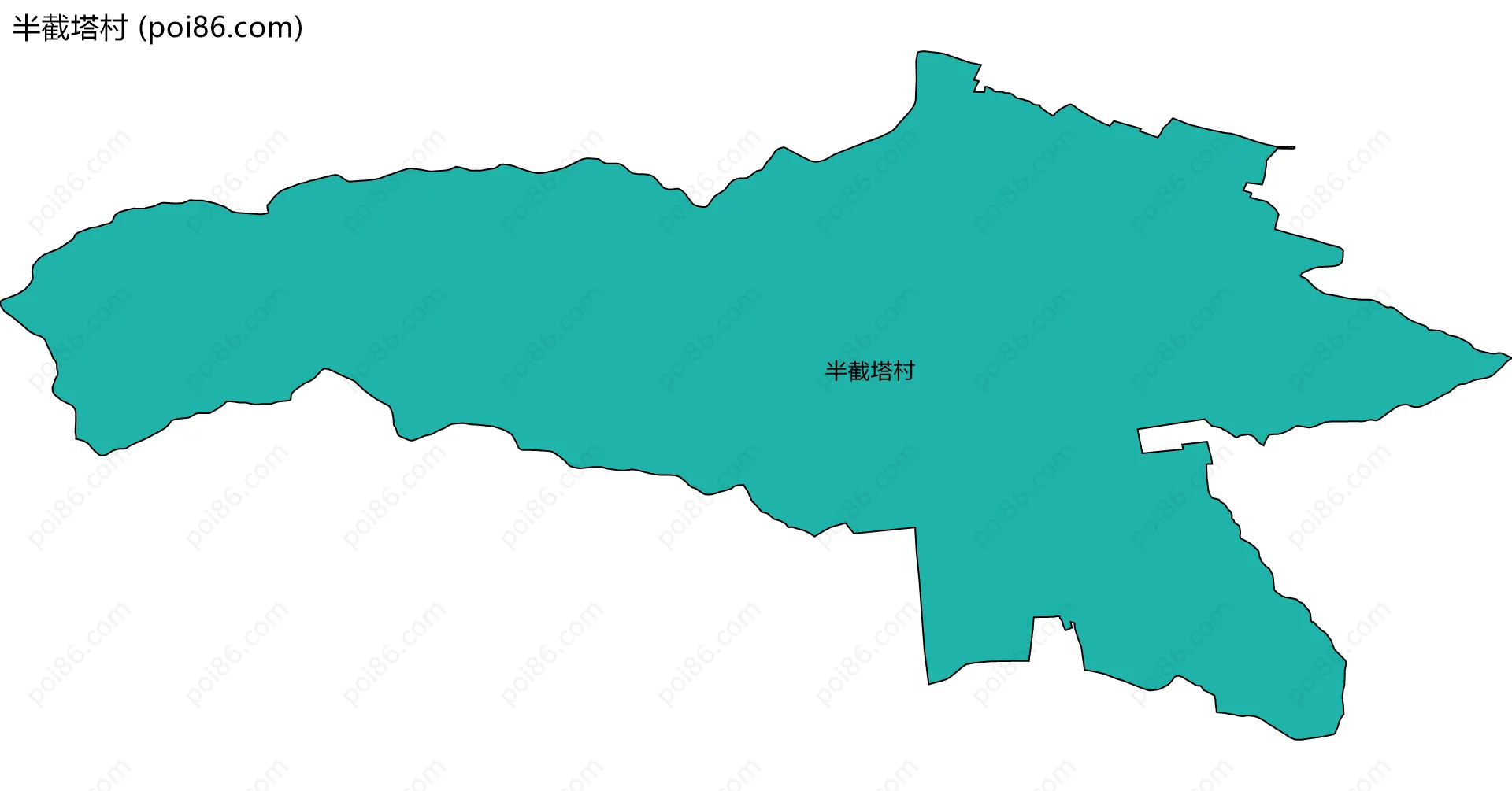 半截塔村边界地图