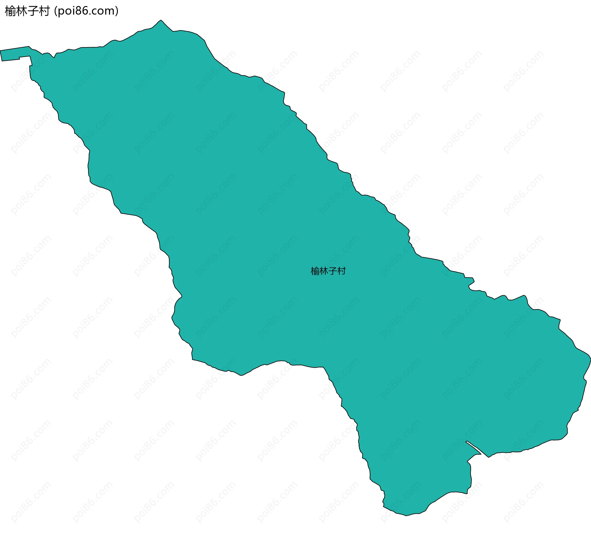 榆林子村边界地图