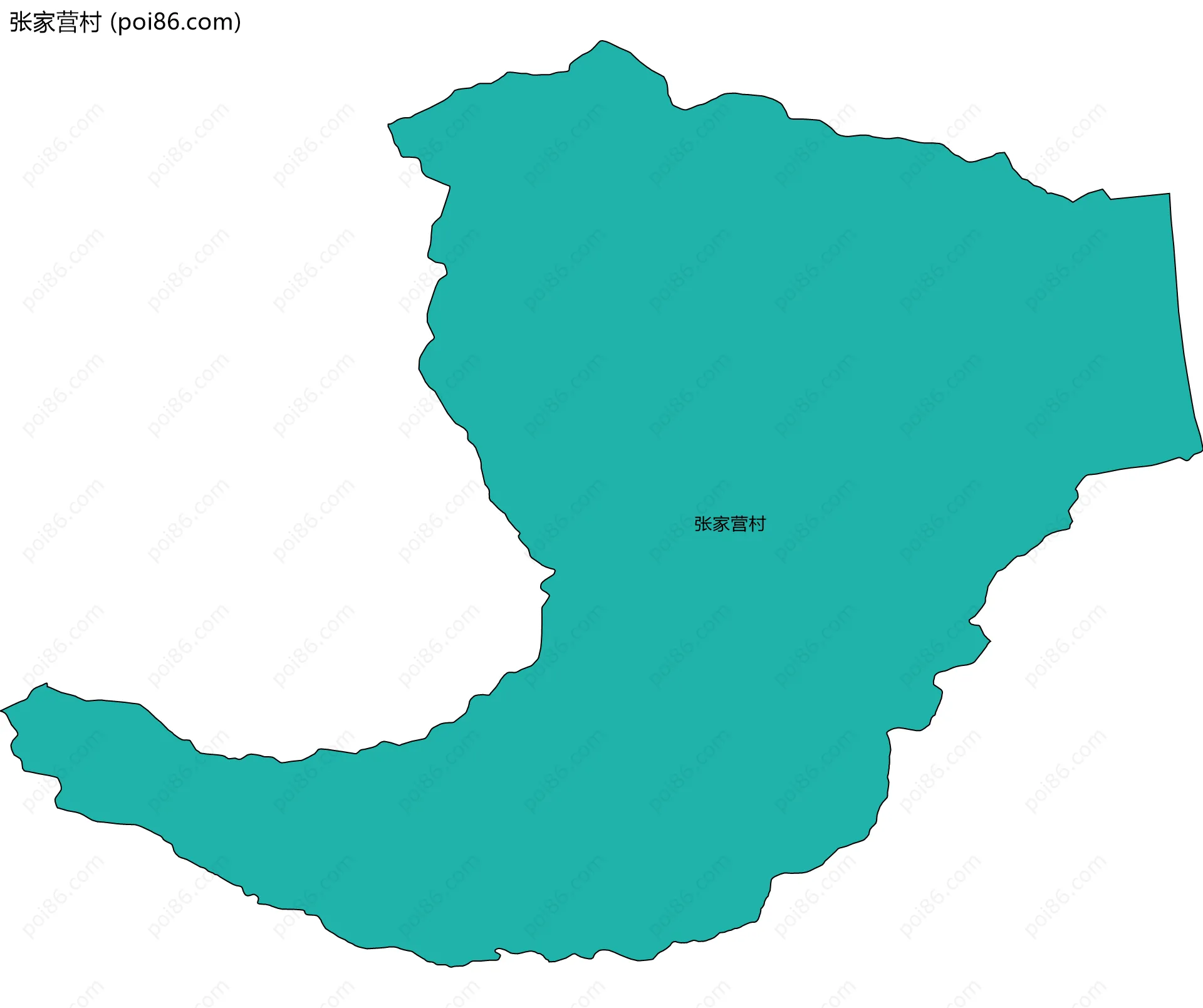 张家营村边界地图