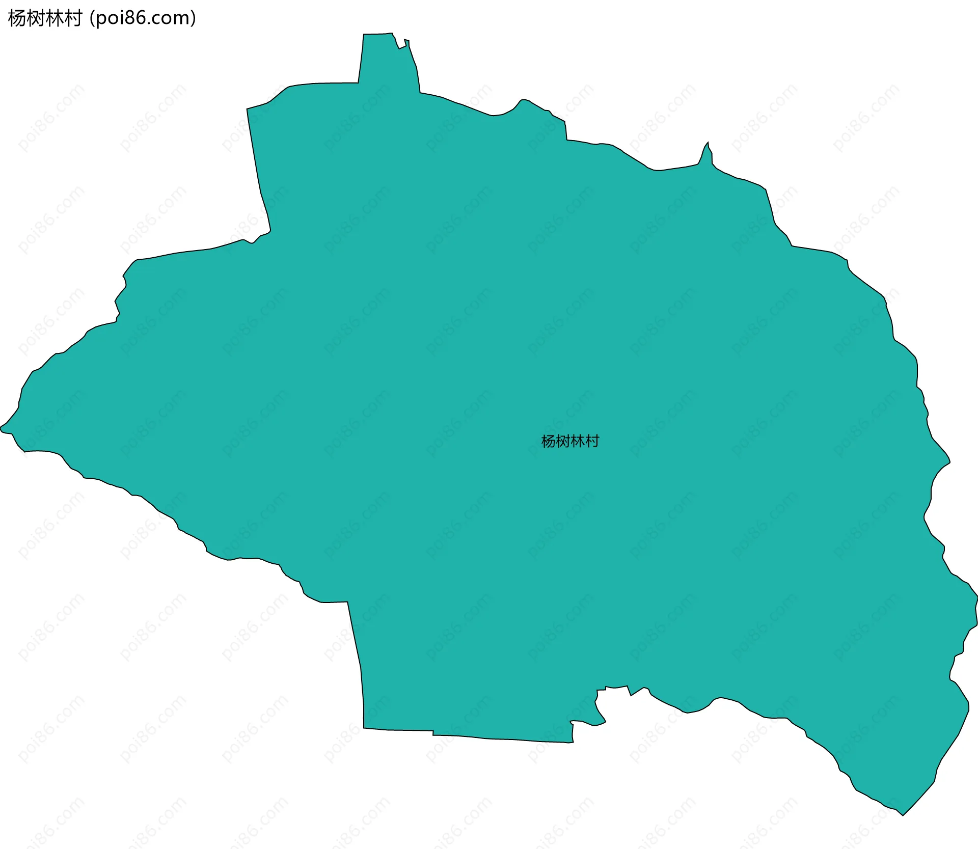 杨树林村边界地图