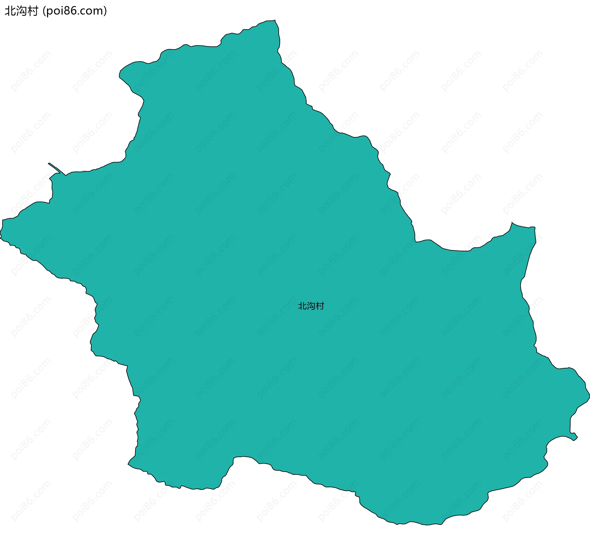 北沟村边界地图