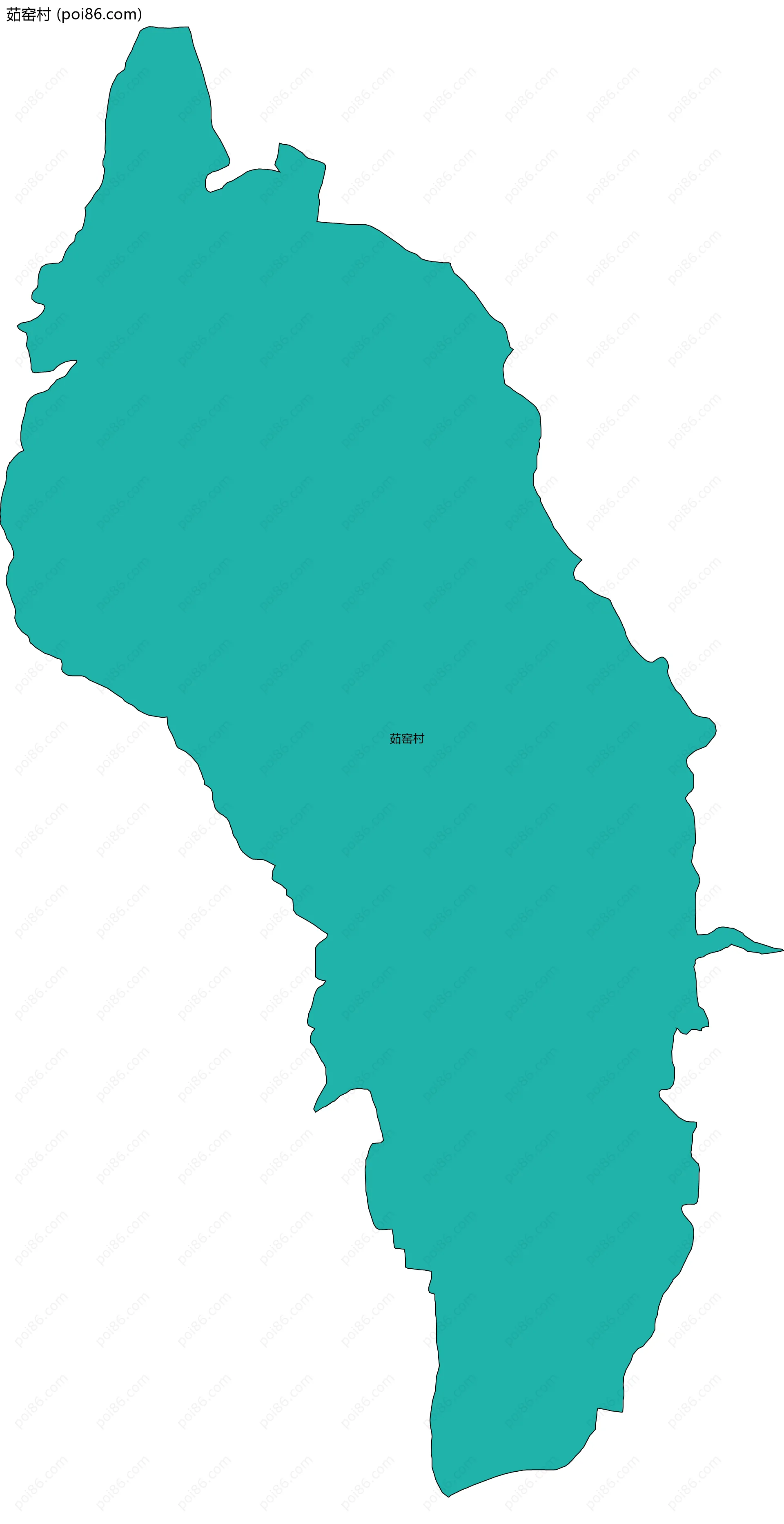 茹窑村边界地图