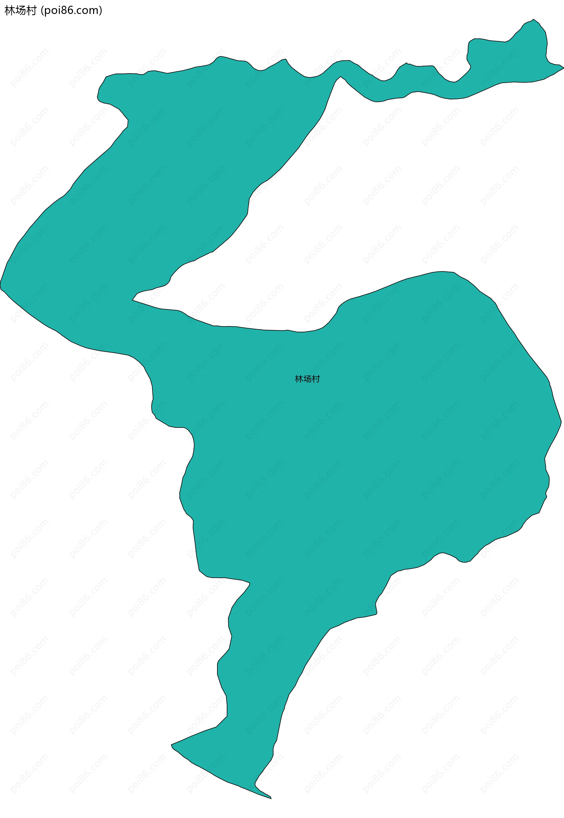 林场村边界地图