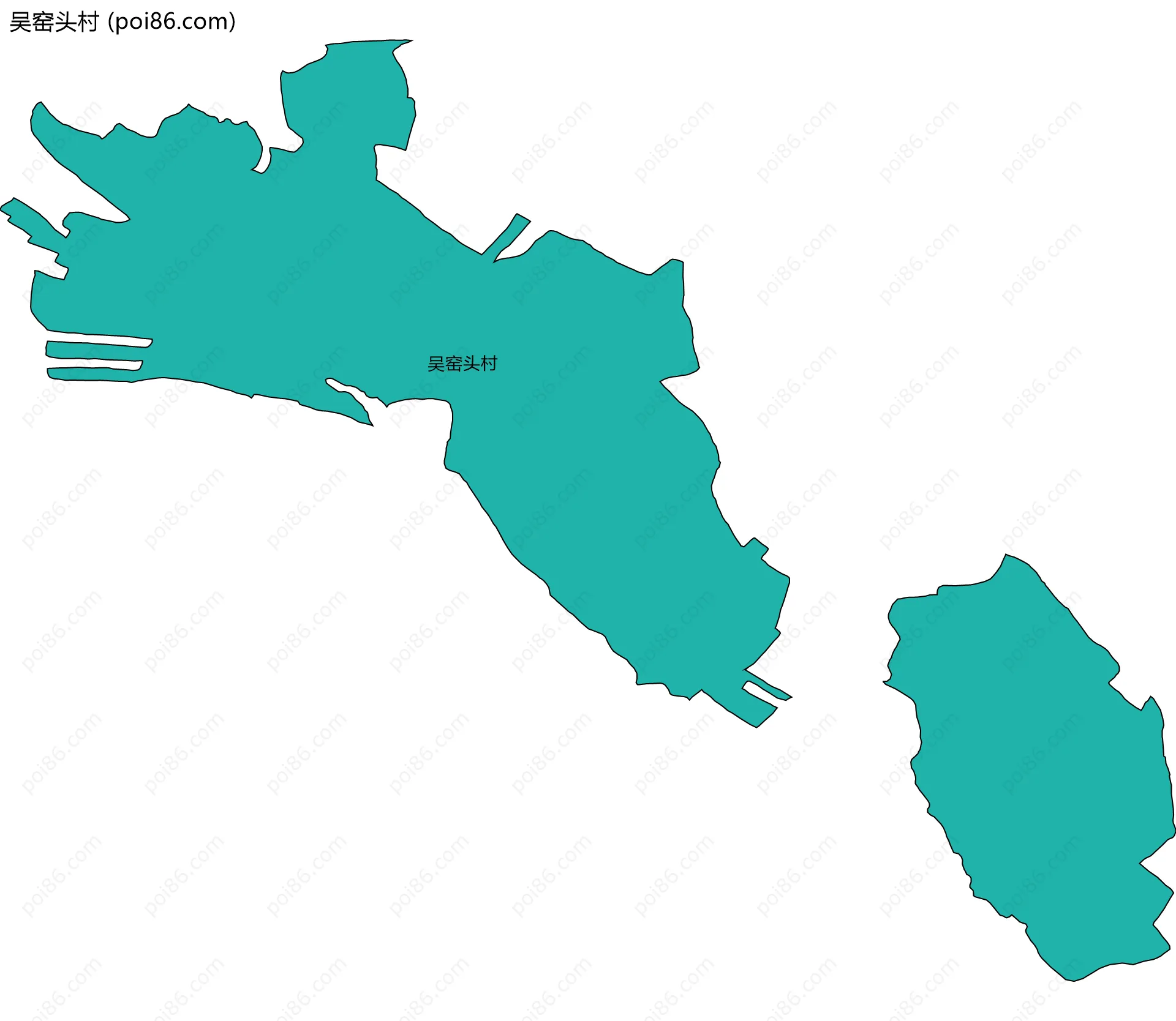 吴窑头村边界地图