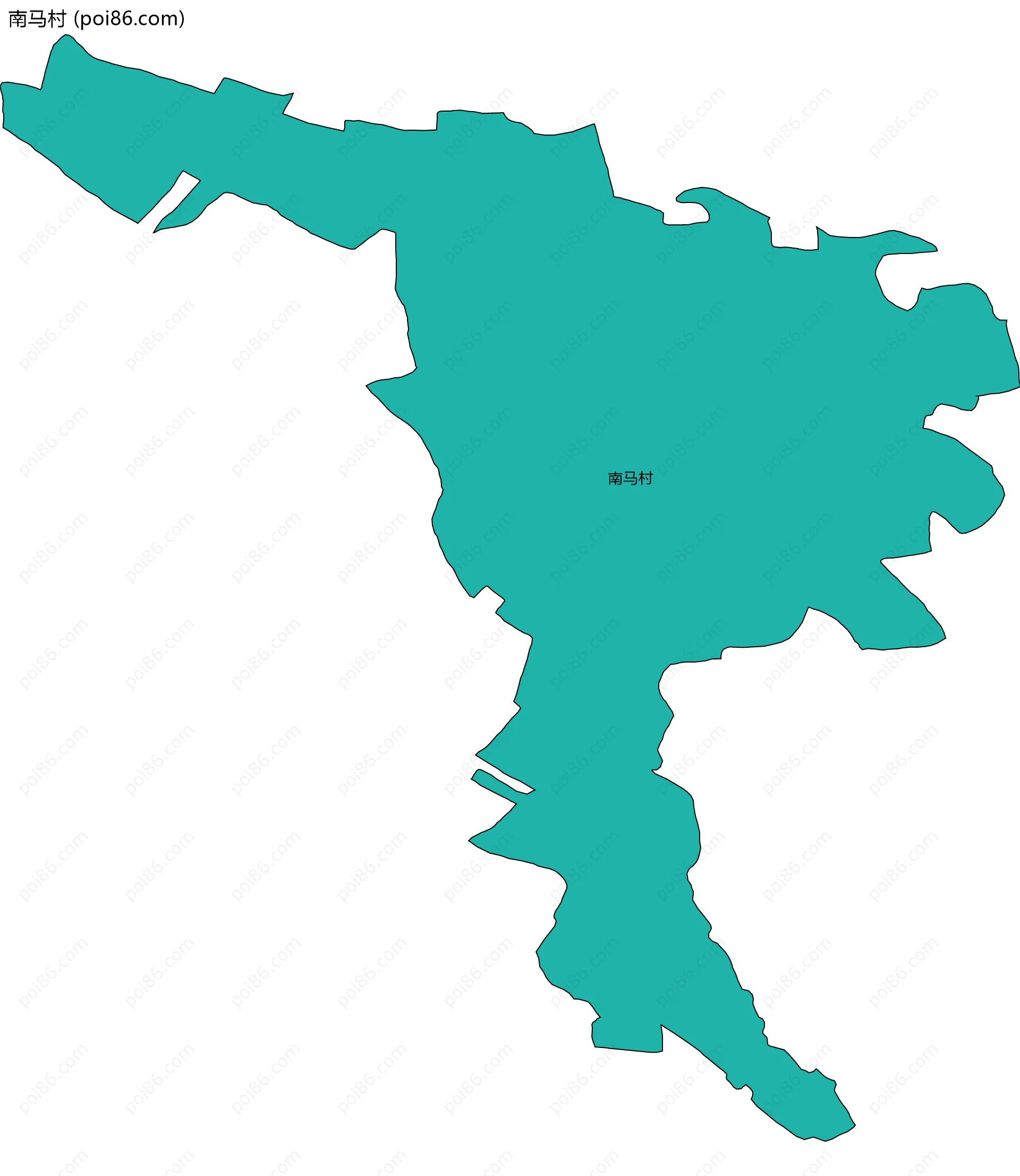 南马村边界地图