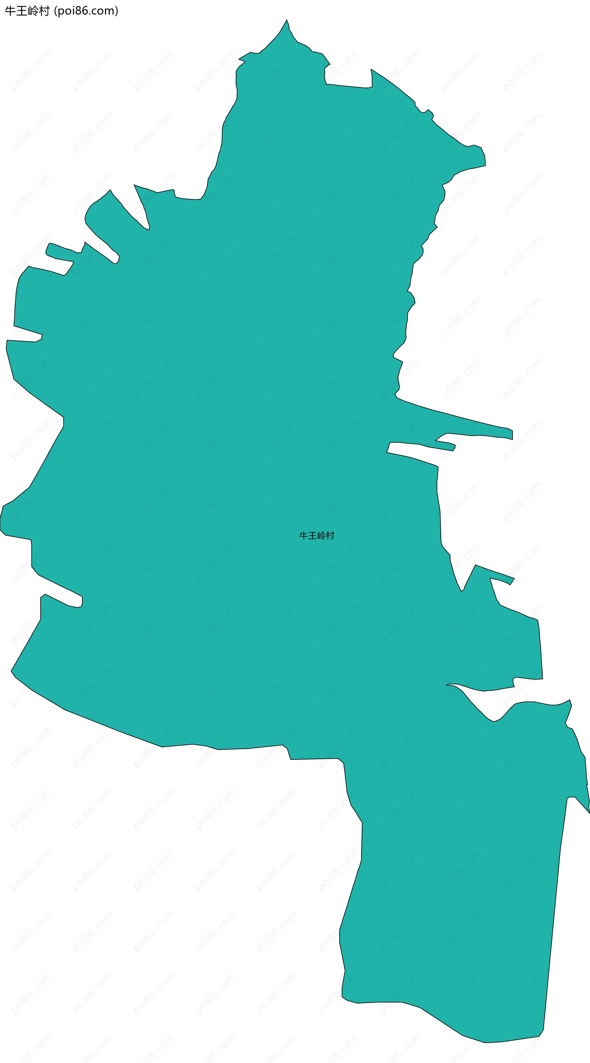 牛王岭村边界地图