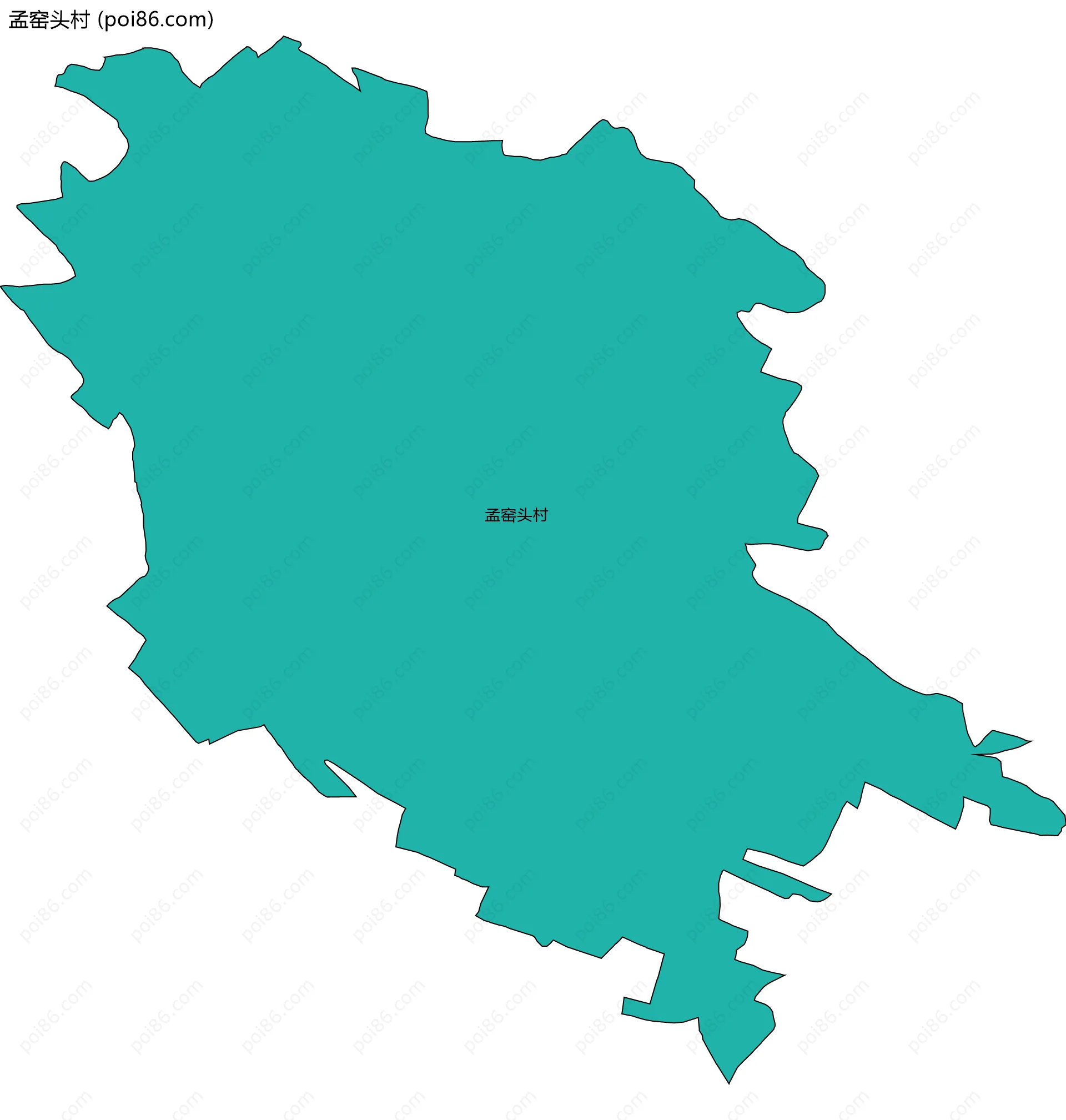 孟窑头村边界地图