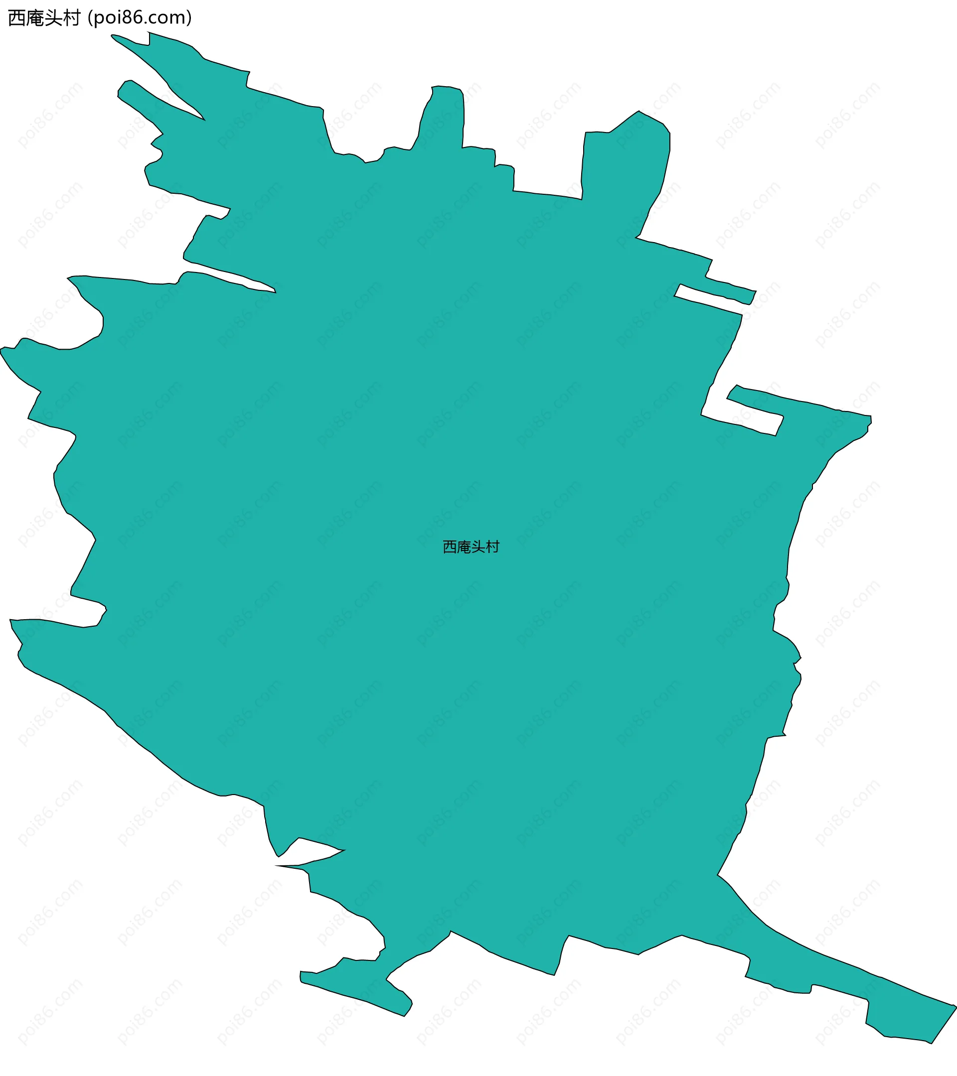 西庵头村边界地图