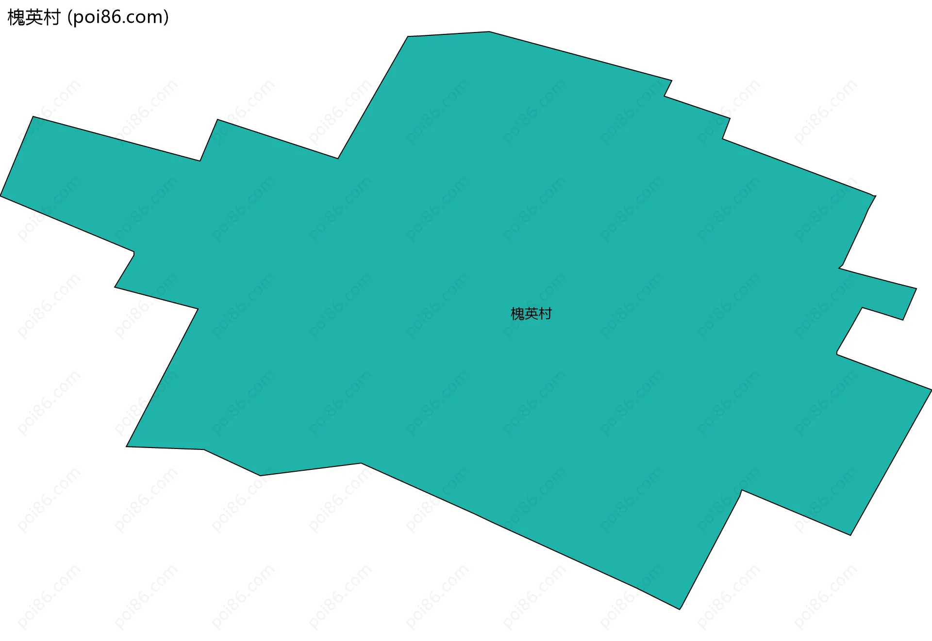 槐英村边界地图