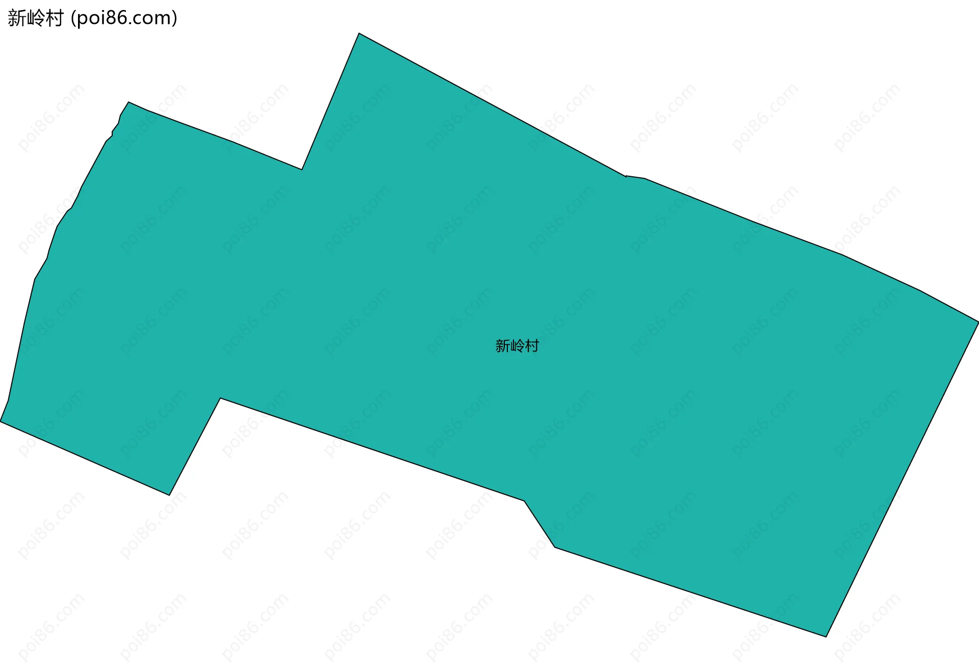 新岭村边界地图