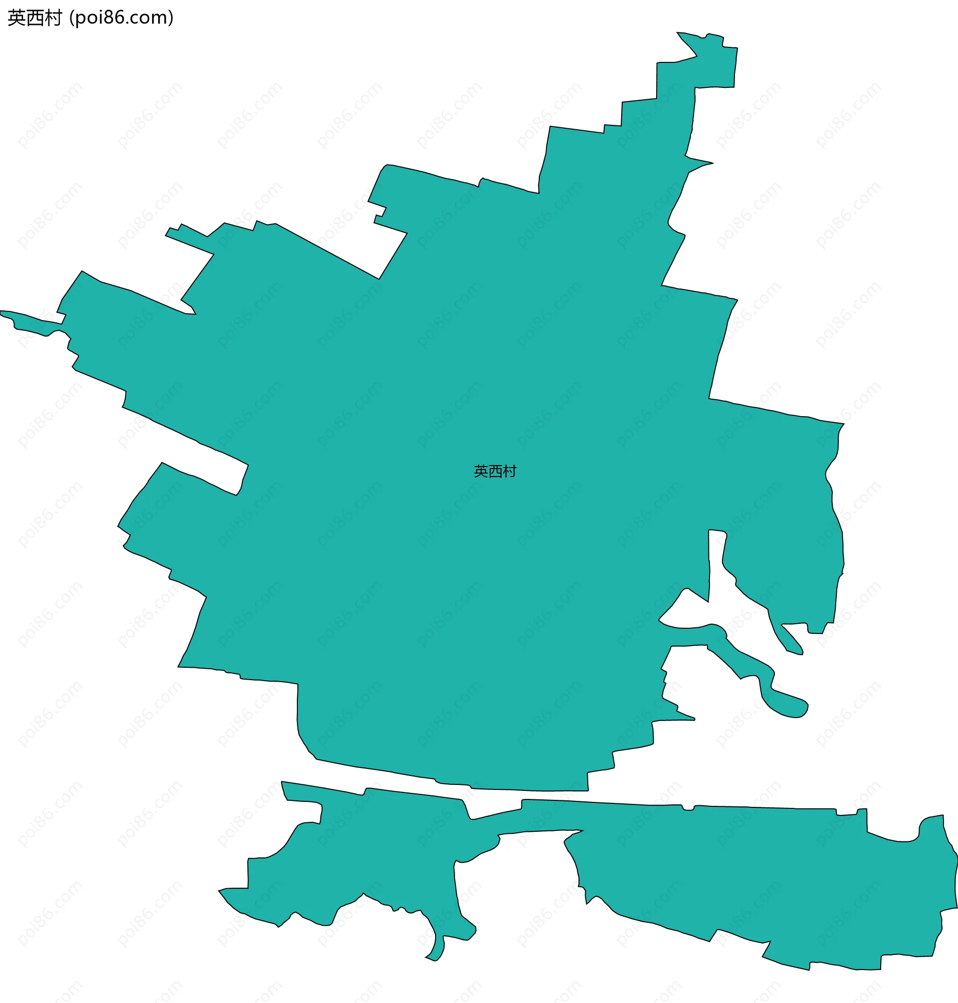 英西村边界地图