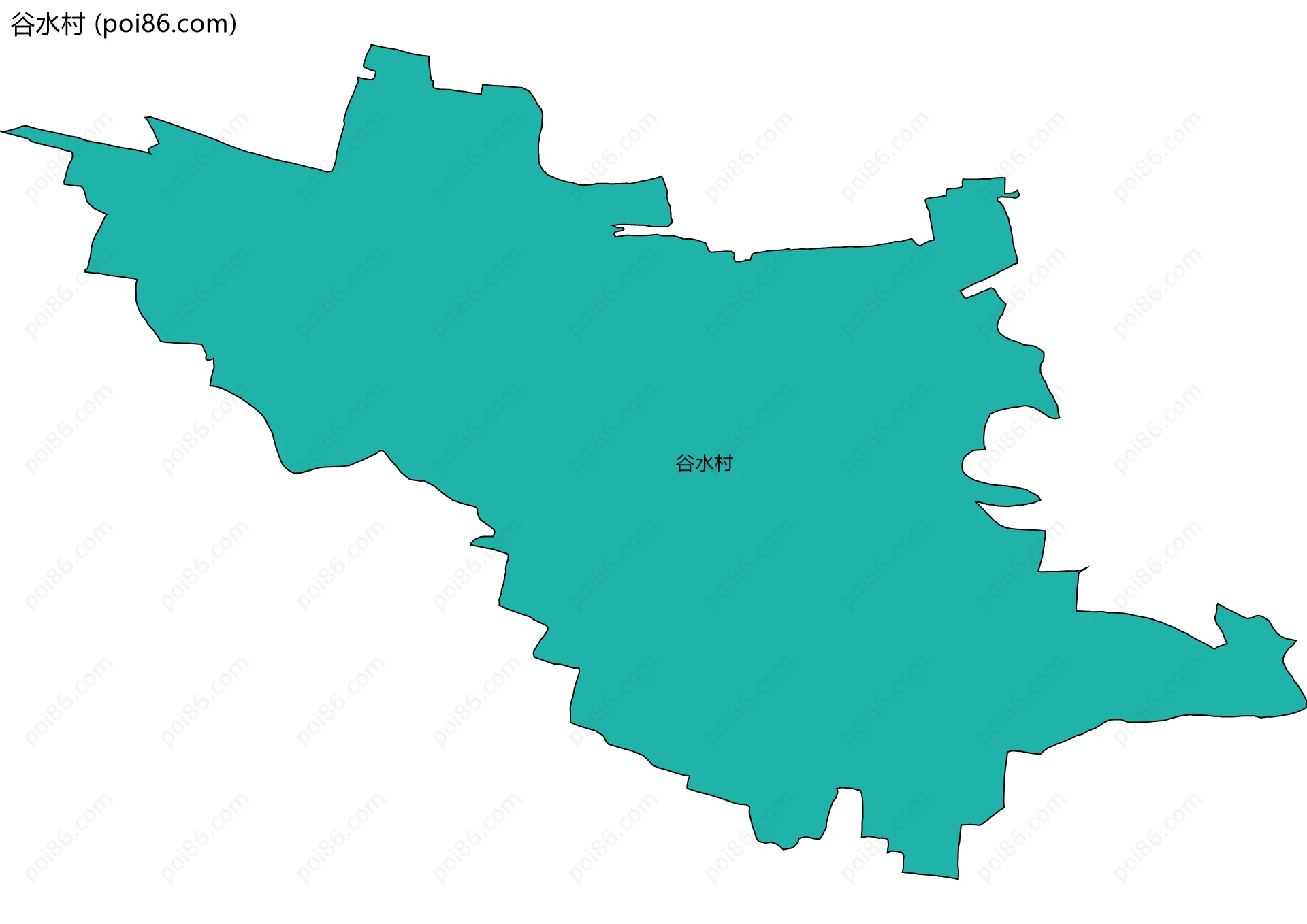 谷水村边界地图