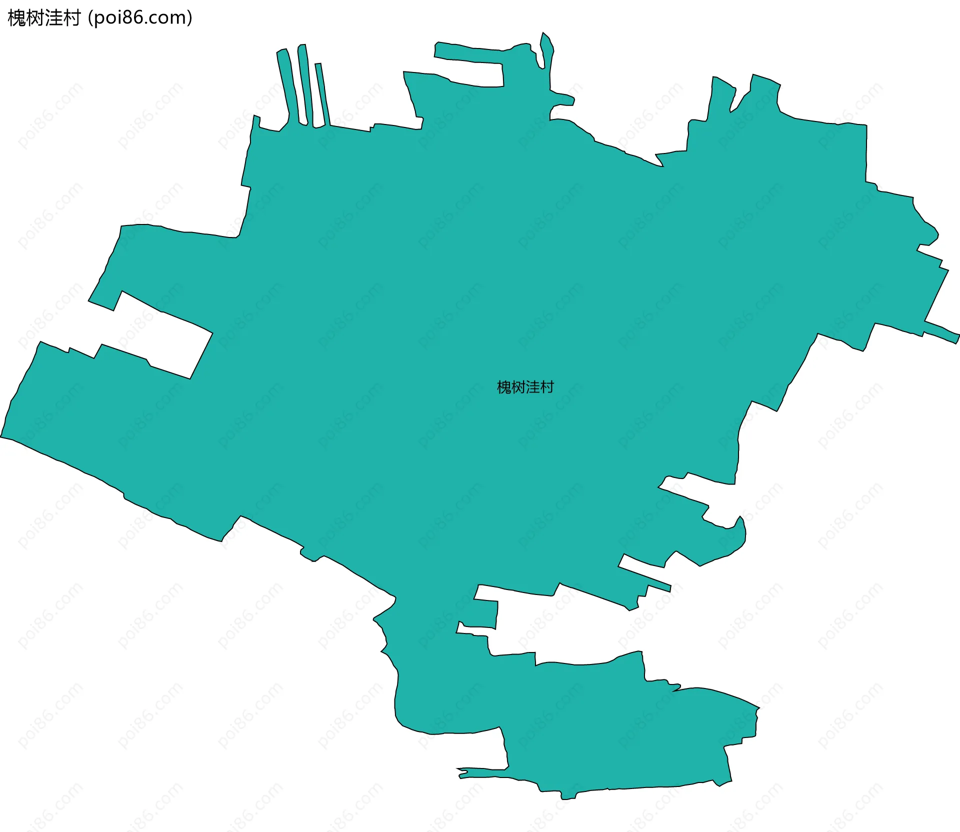 槐树洼村边界地图