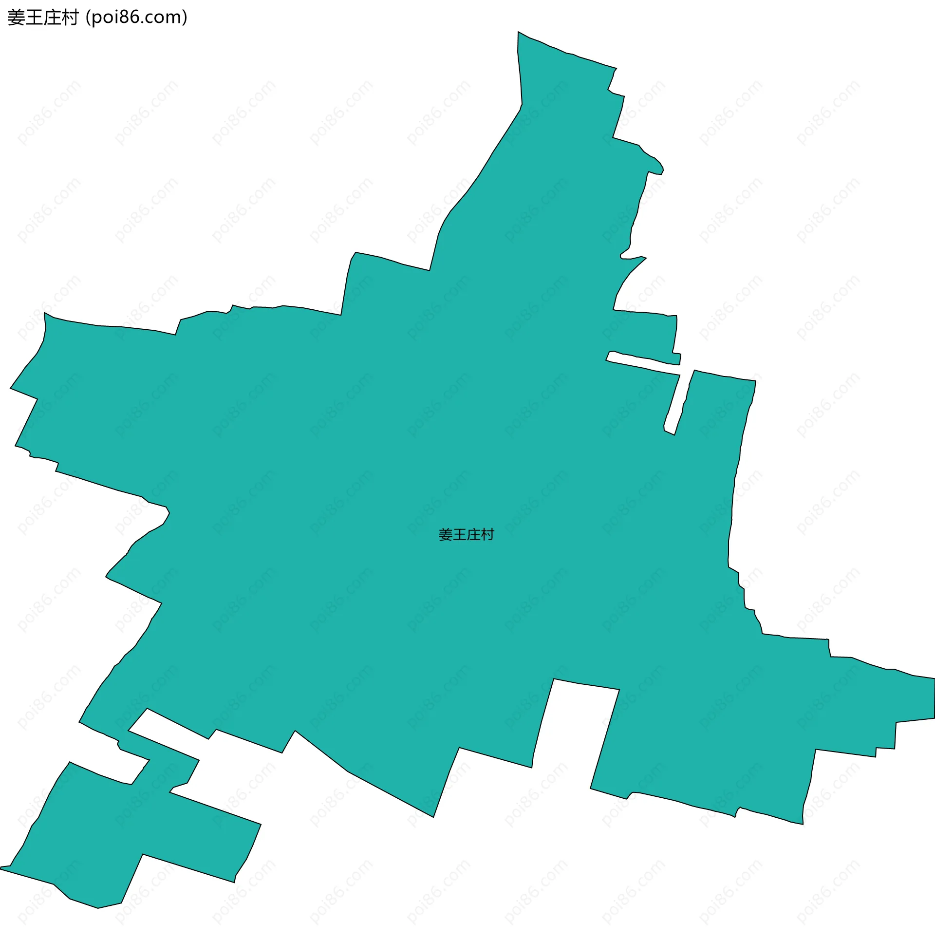 姜王庄村边界地图
