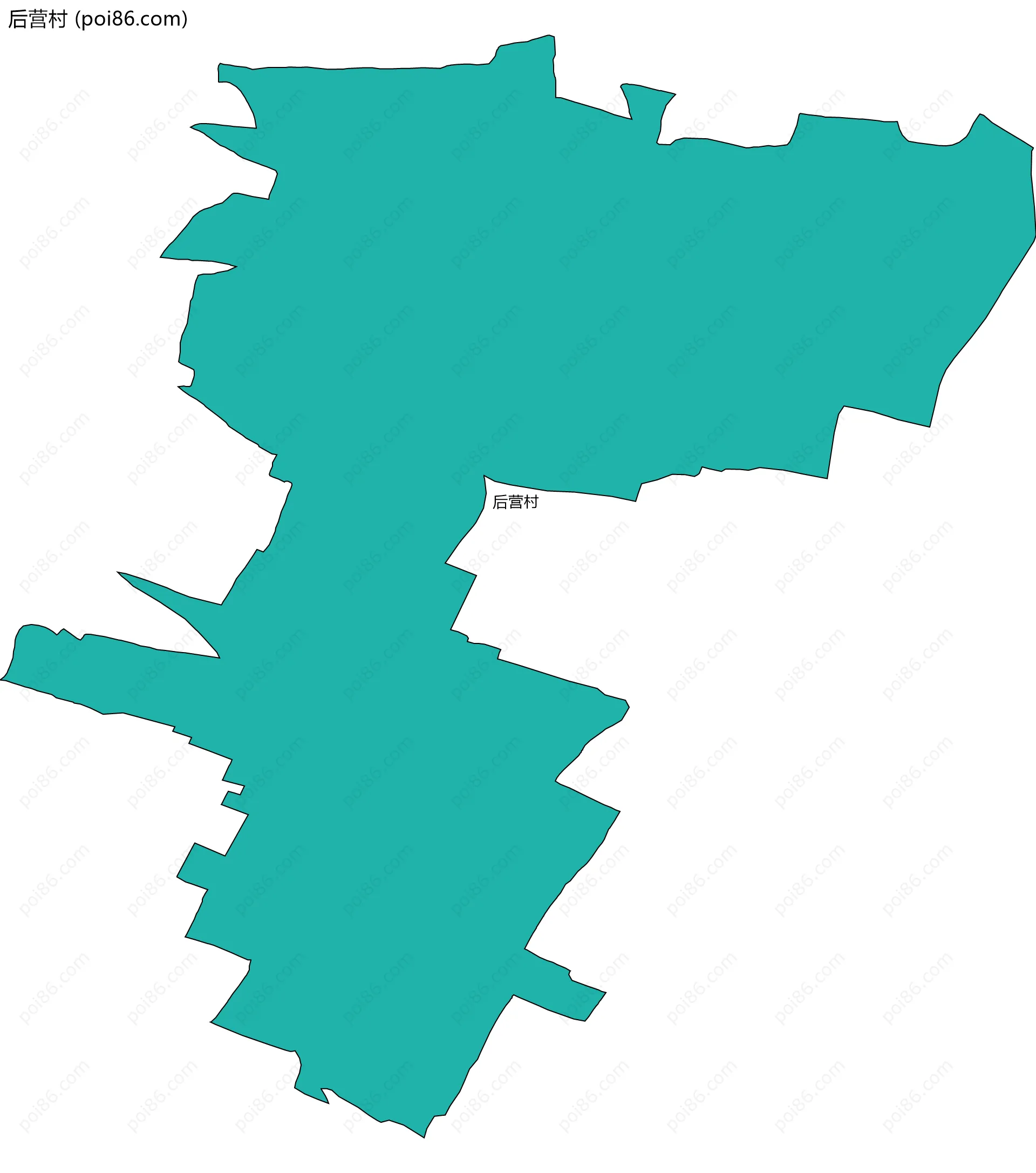后营村边界地图