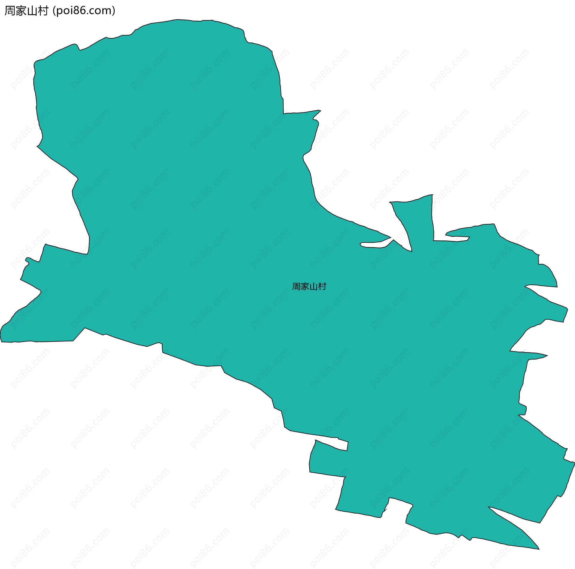 周家山村边界地图