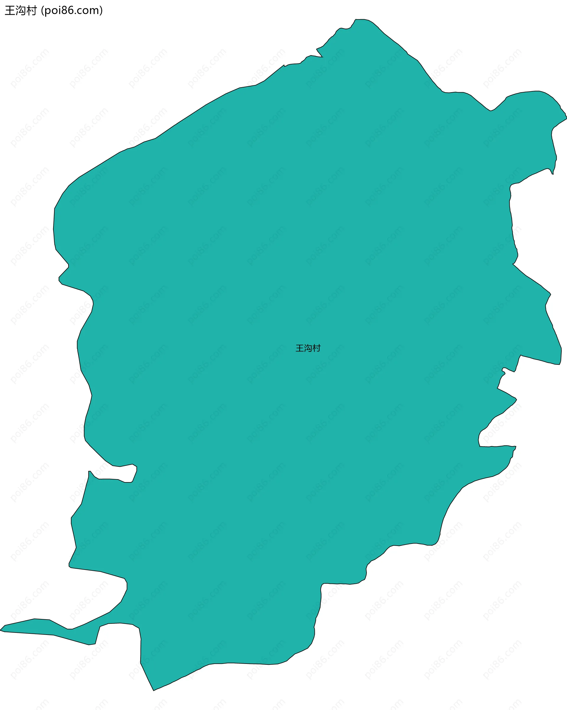 王沟村边界地图