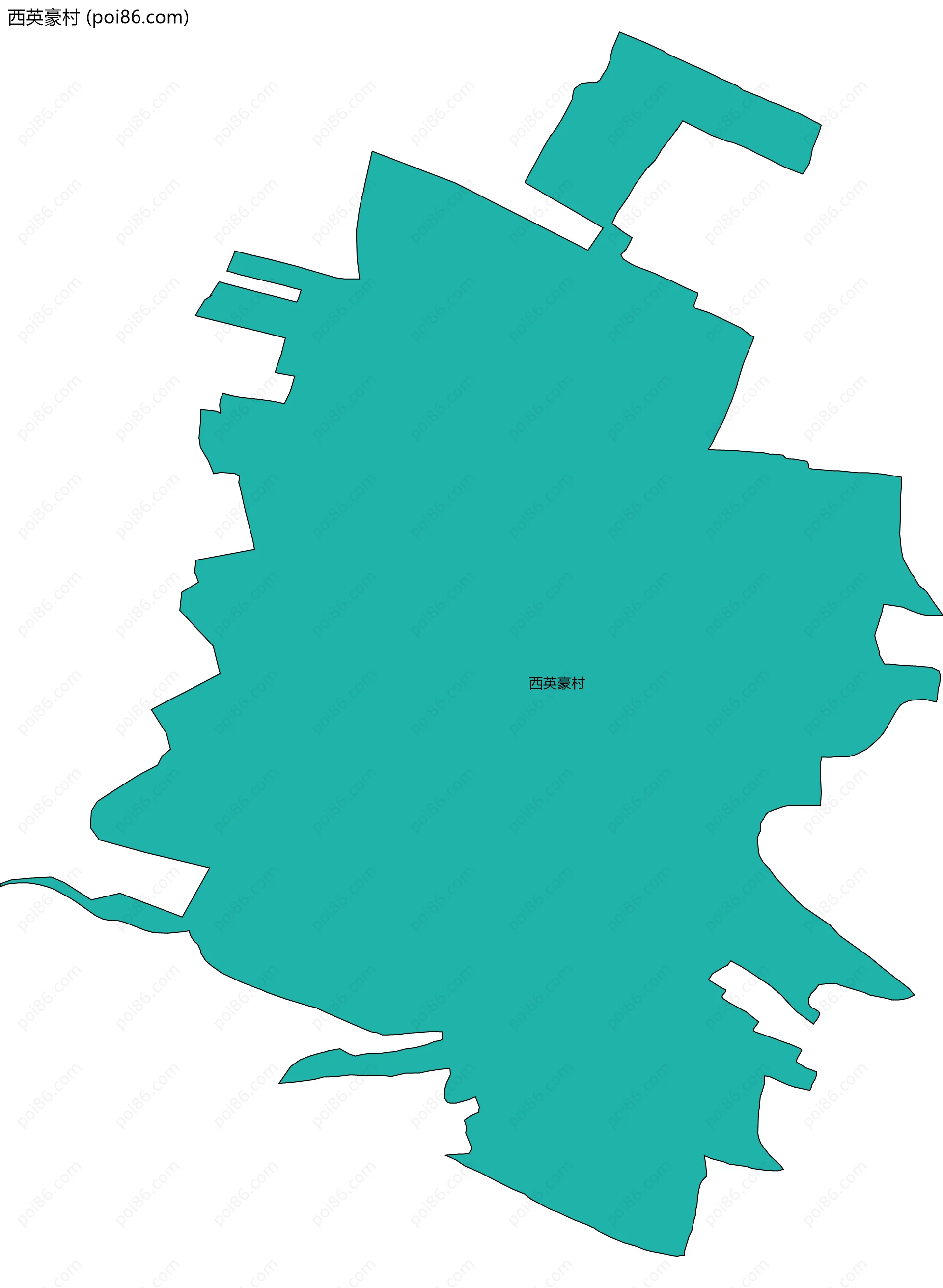 西英豪村边界地图