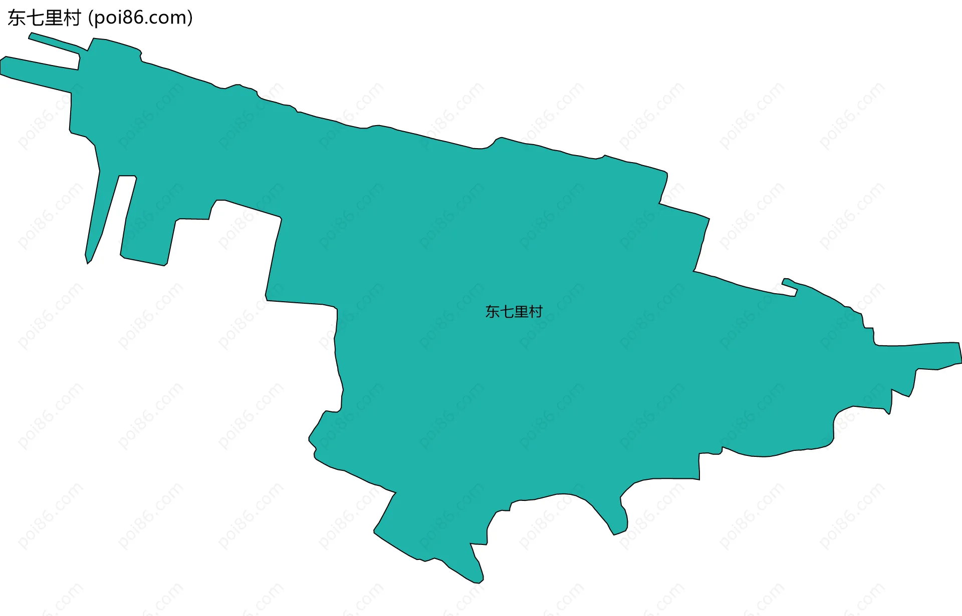 东七里村边界地图