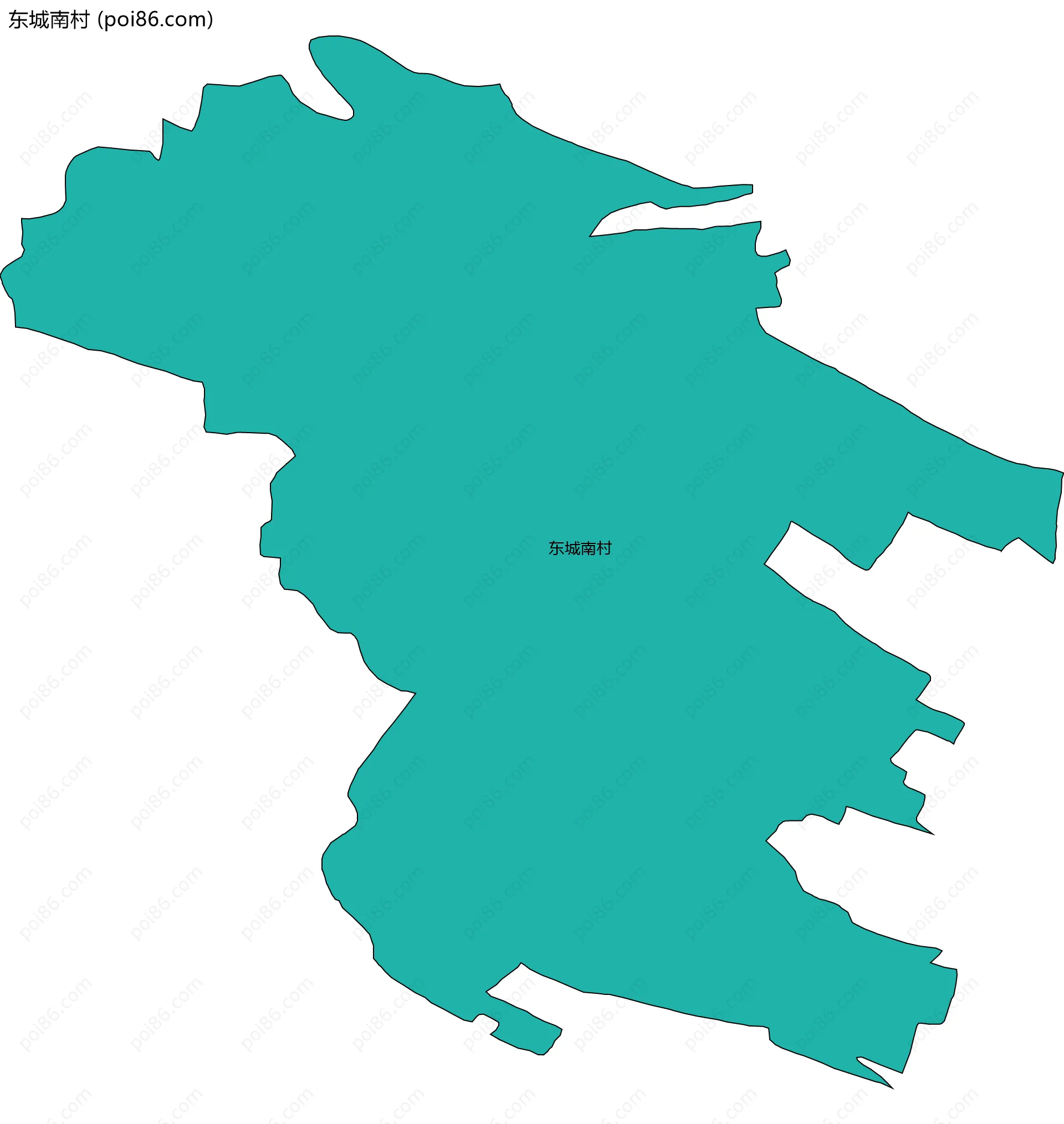 东城南村边界地图