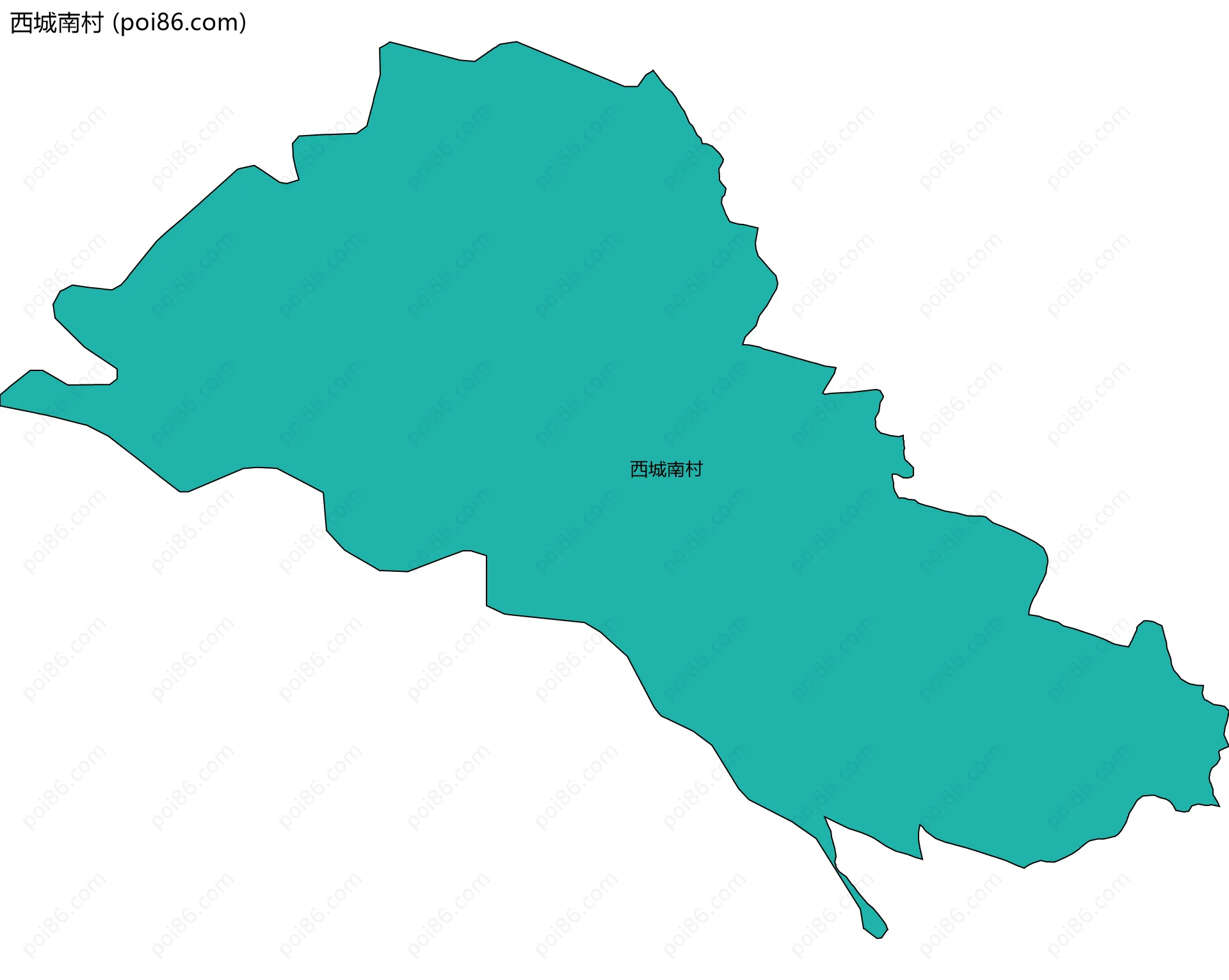 西城南村边界地图