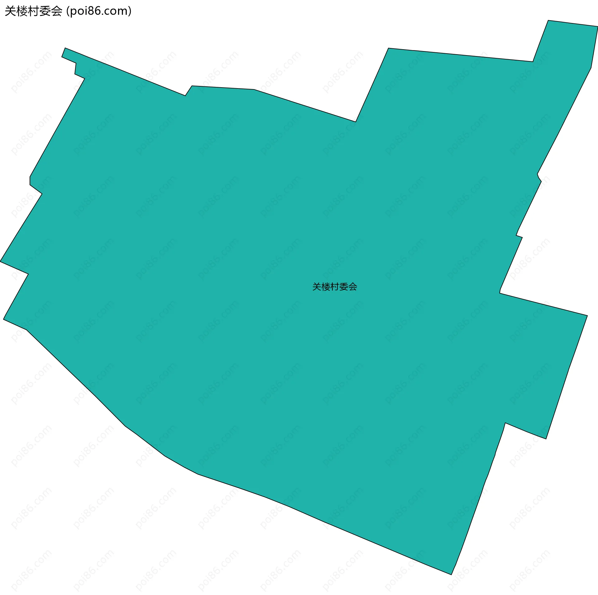 关楼村委会边界地图