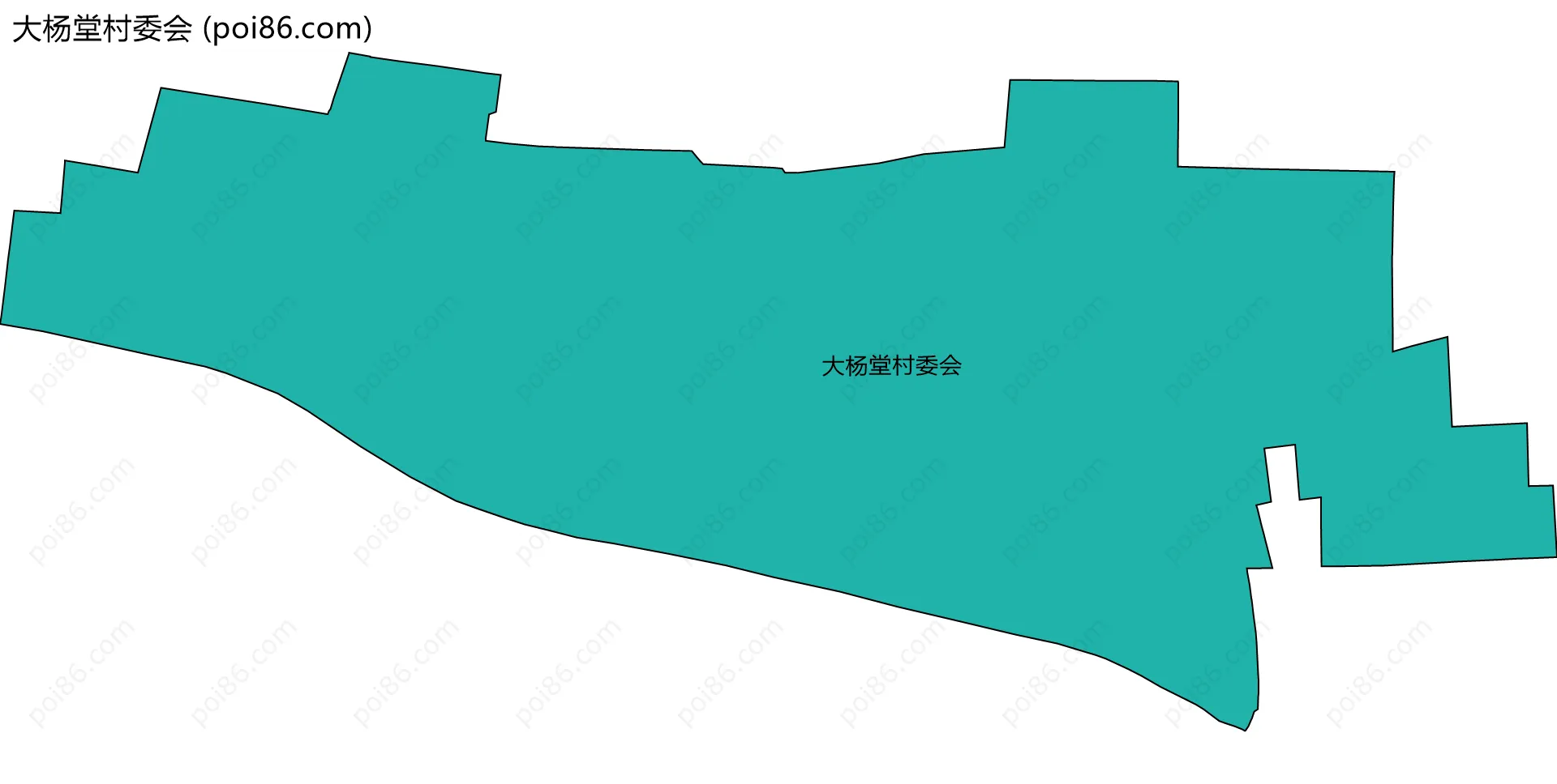 大杨堂村委会边界地图