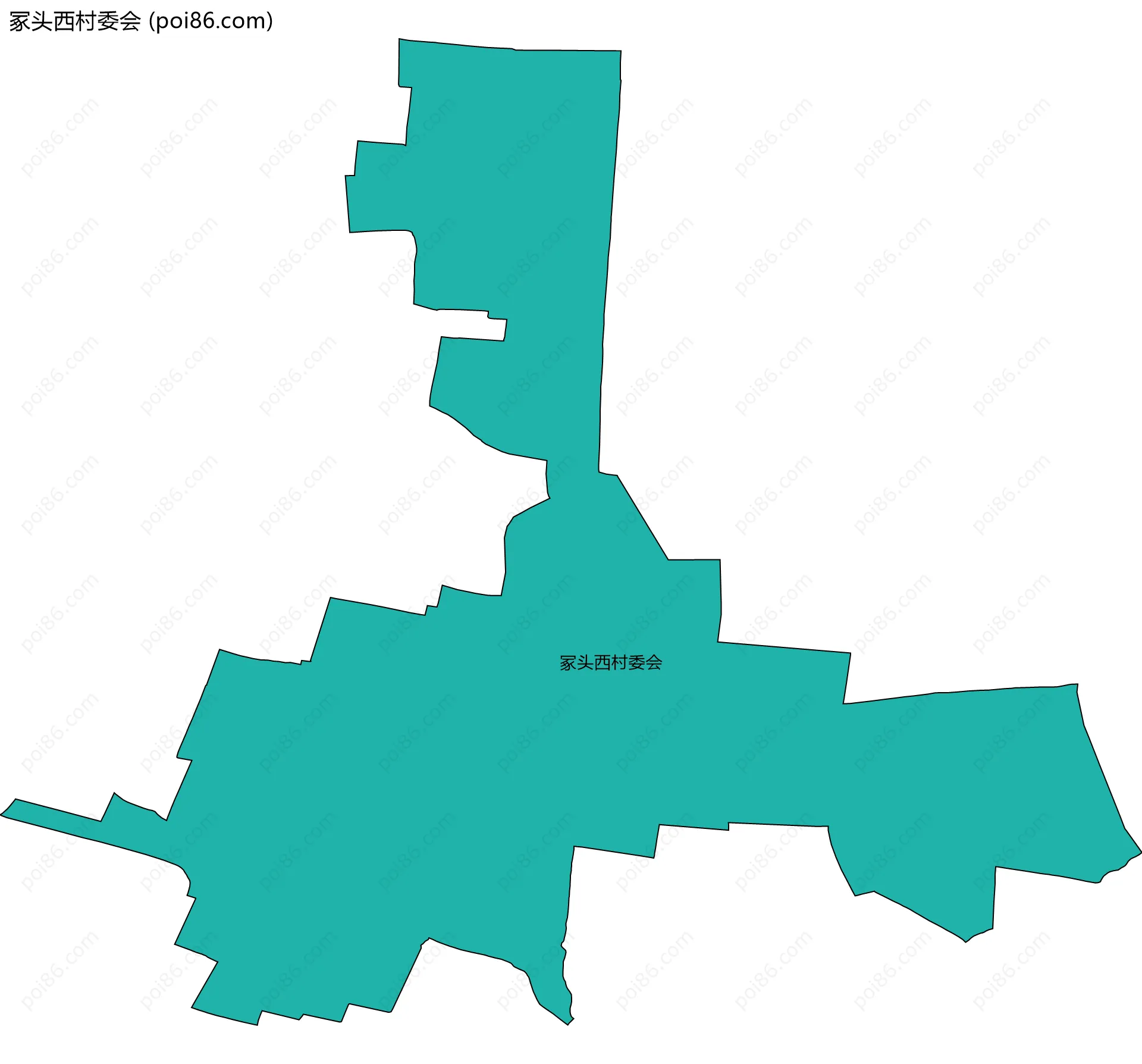 冢头西村委会边界地图