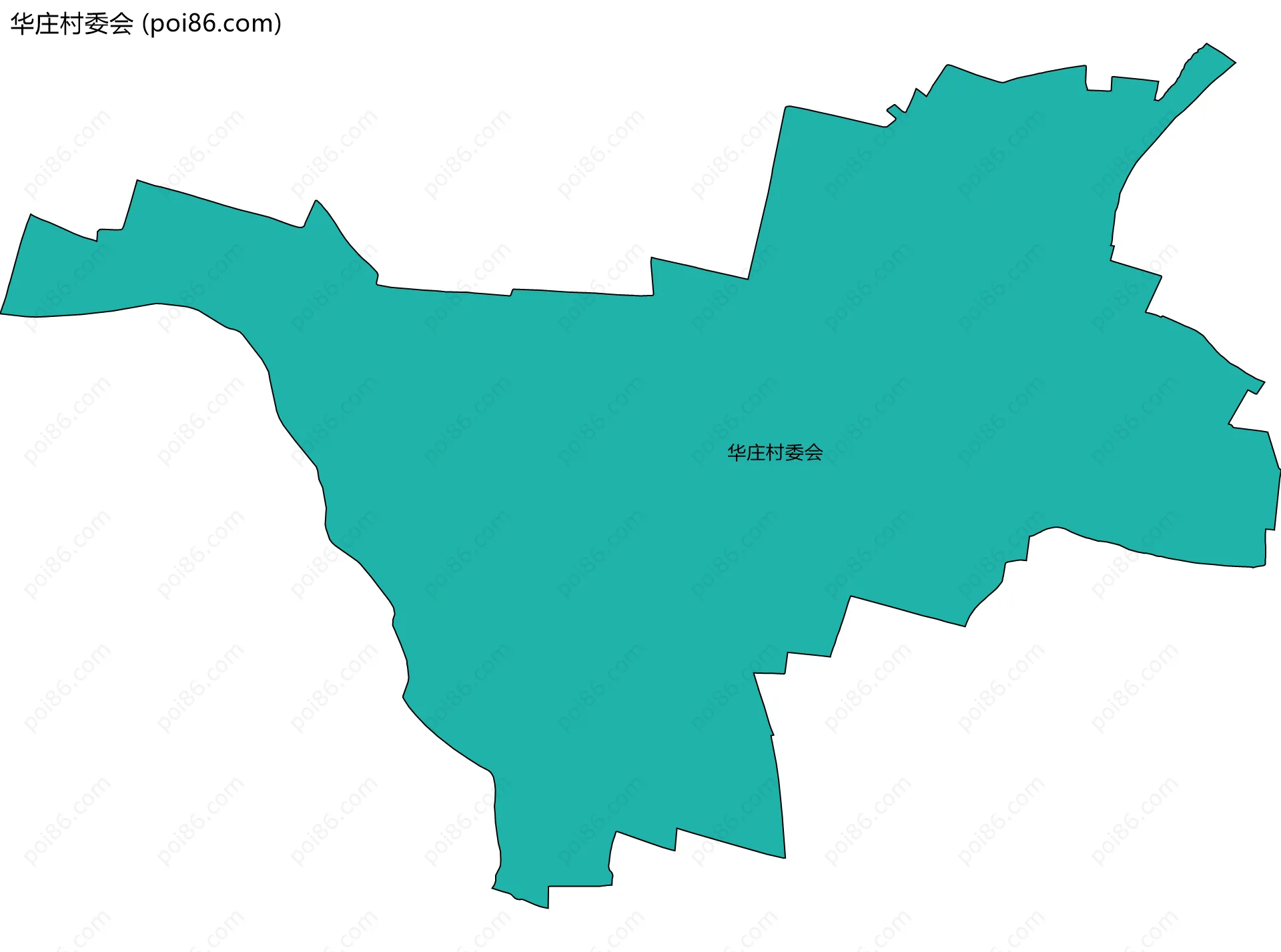 华庄村委会边界地图