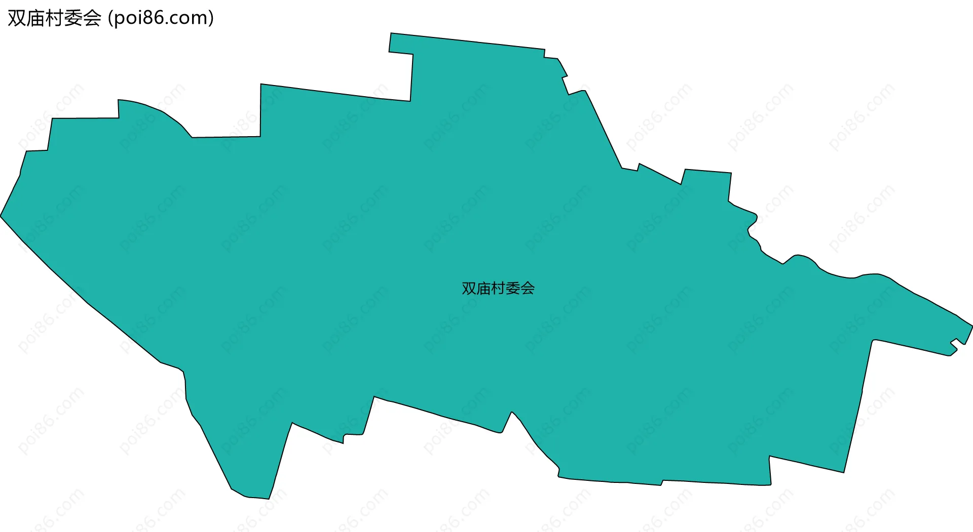 双庙村委会边界地图