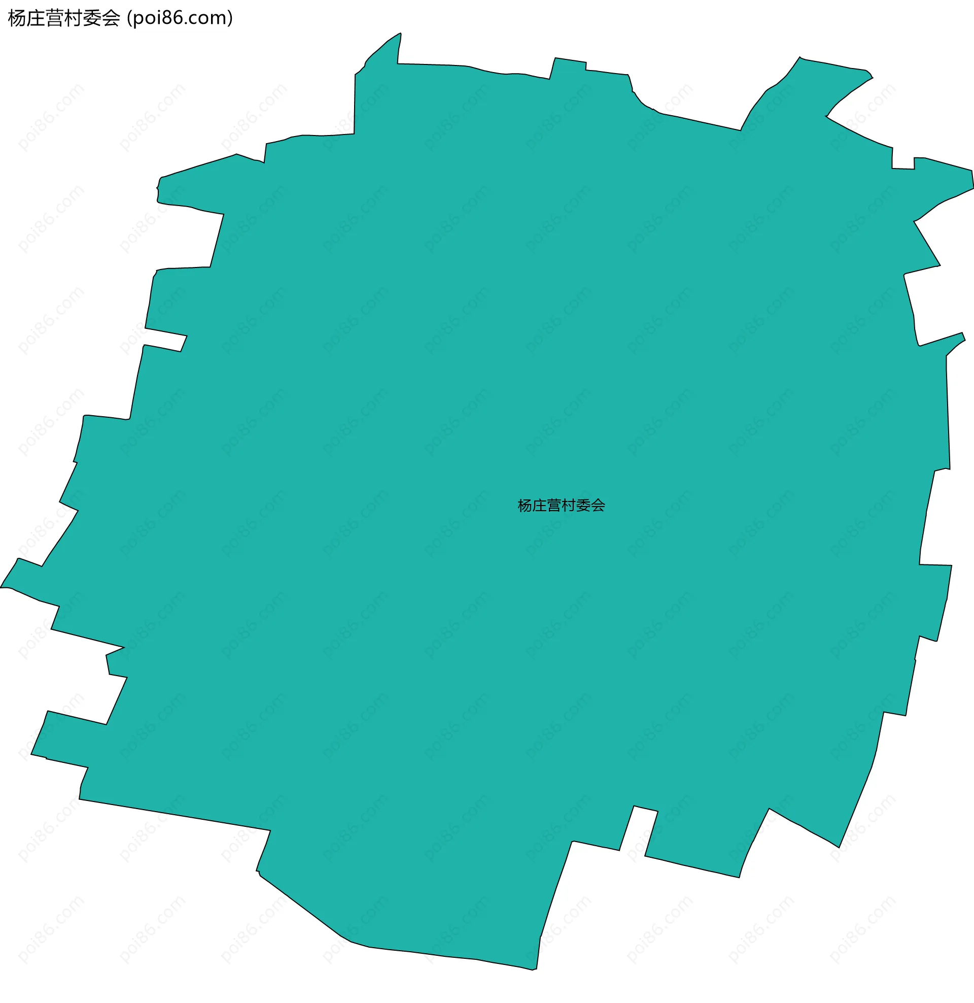 杨庄营村委会边界地图