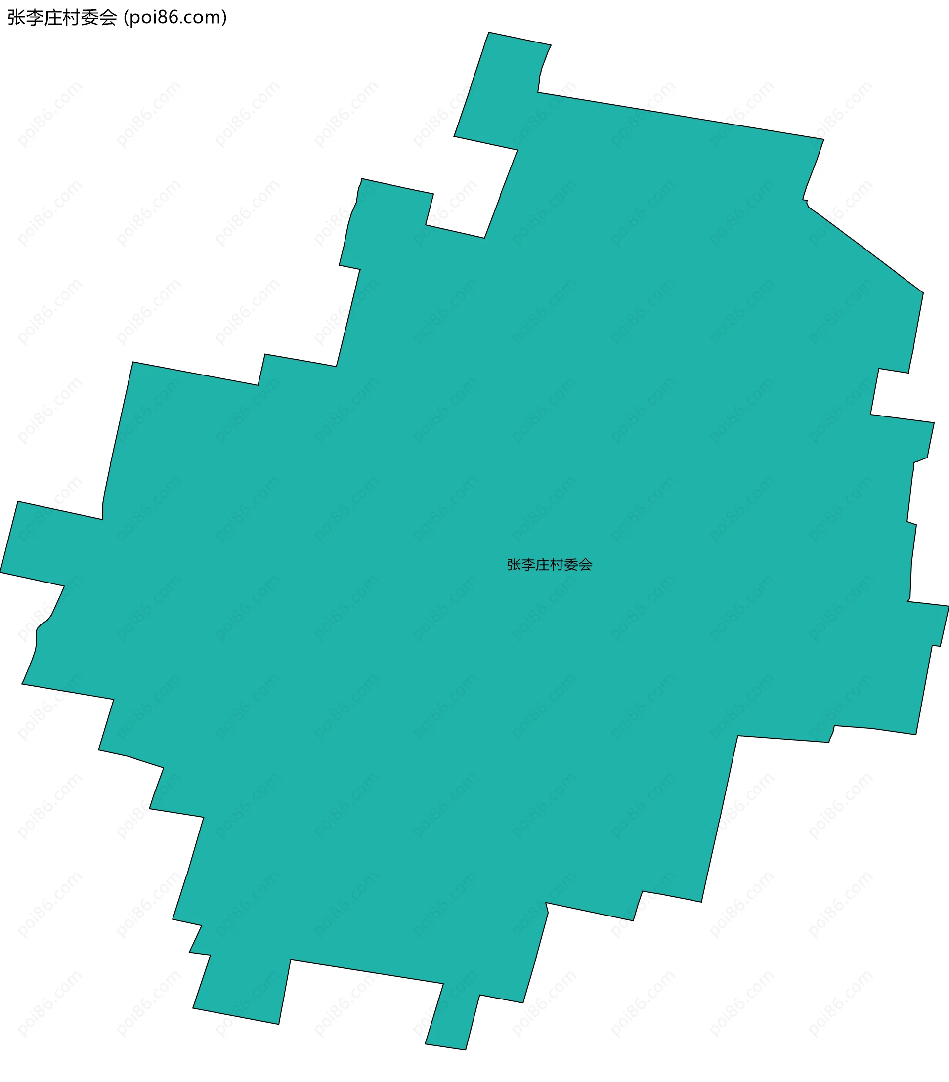 张李庄村委会边界地图