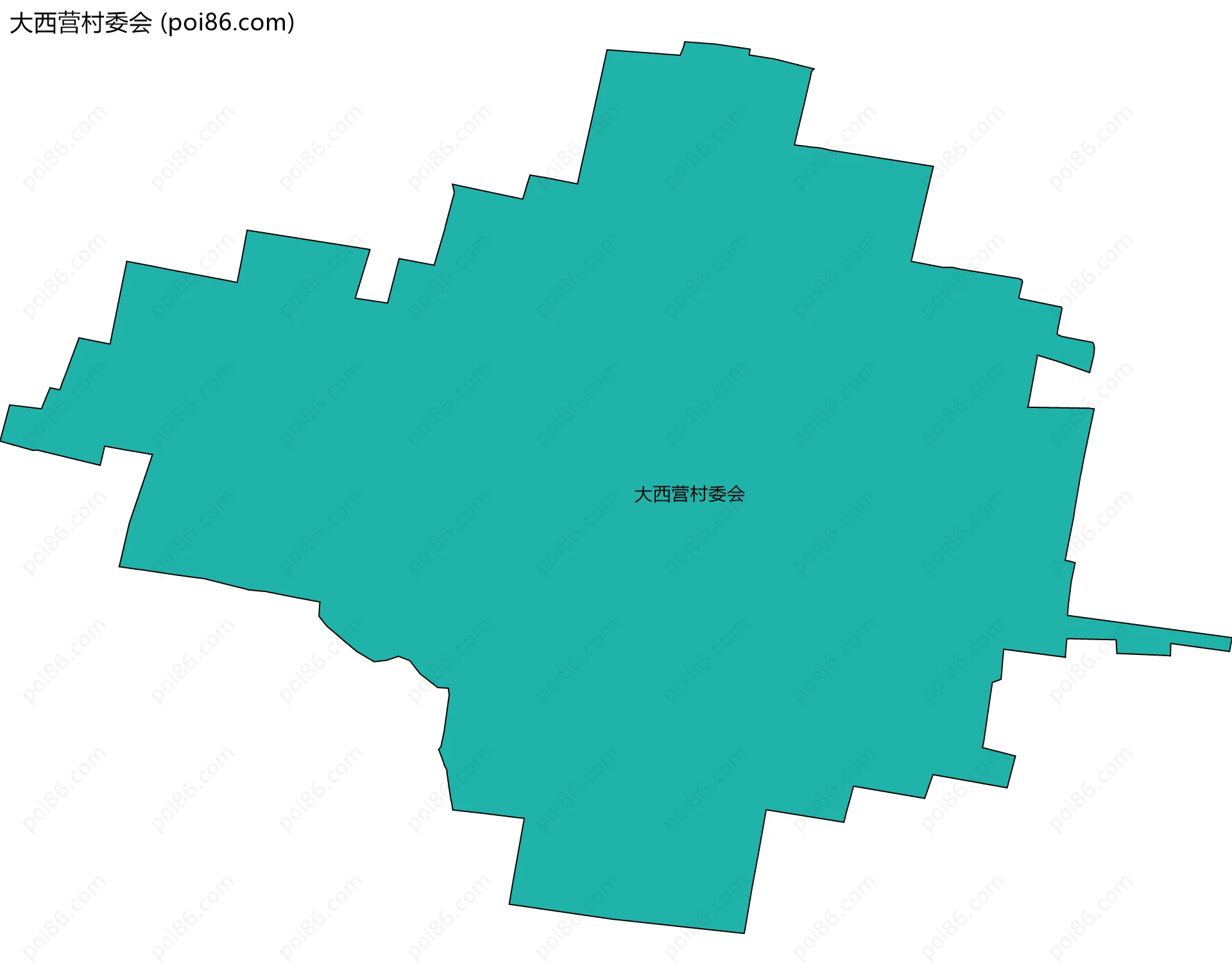 大西营村委会边界地图