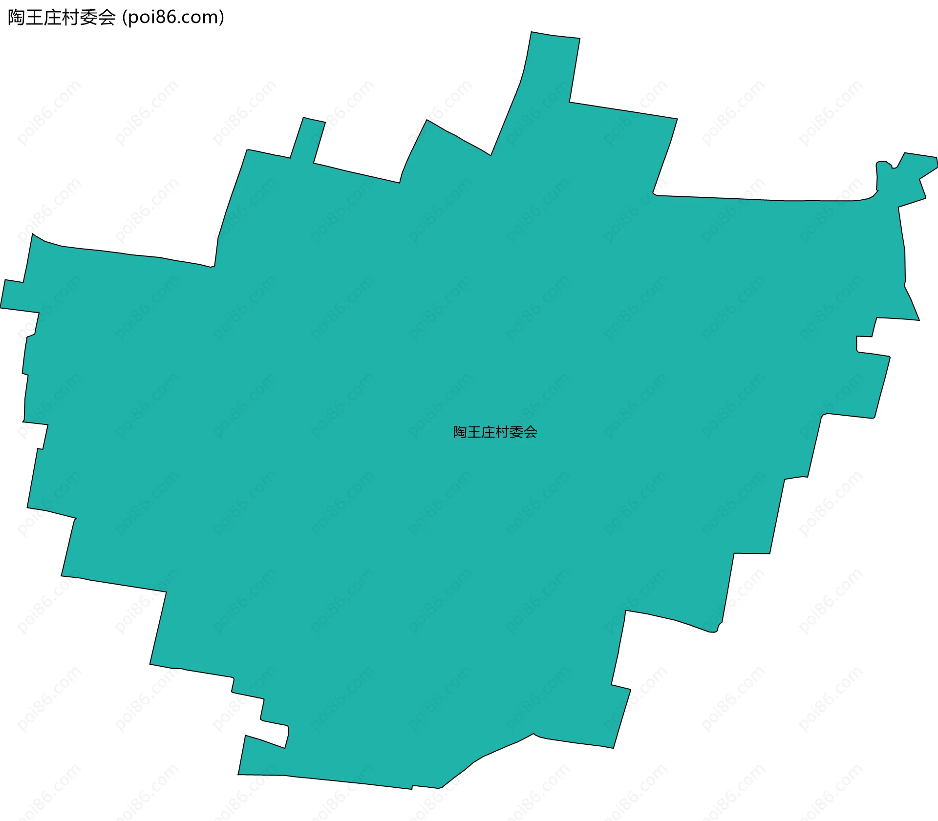 陶王庄村委会边界地图