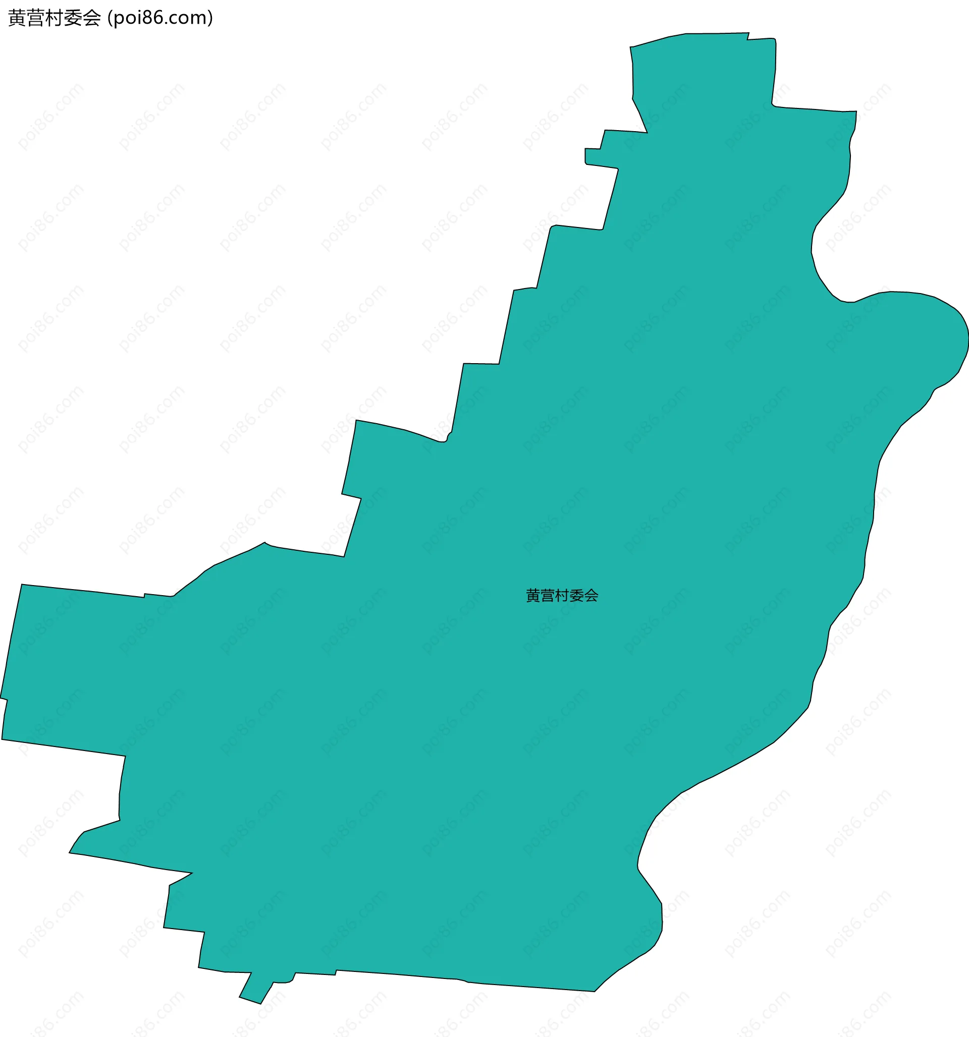 黄营村委会边界地图
