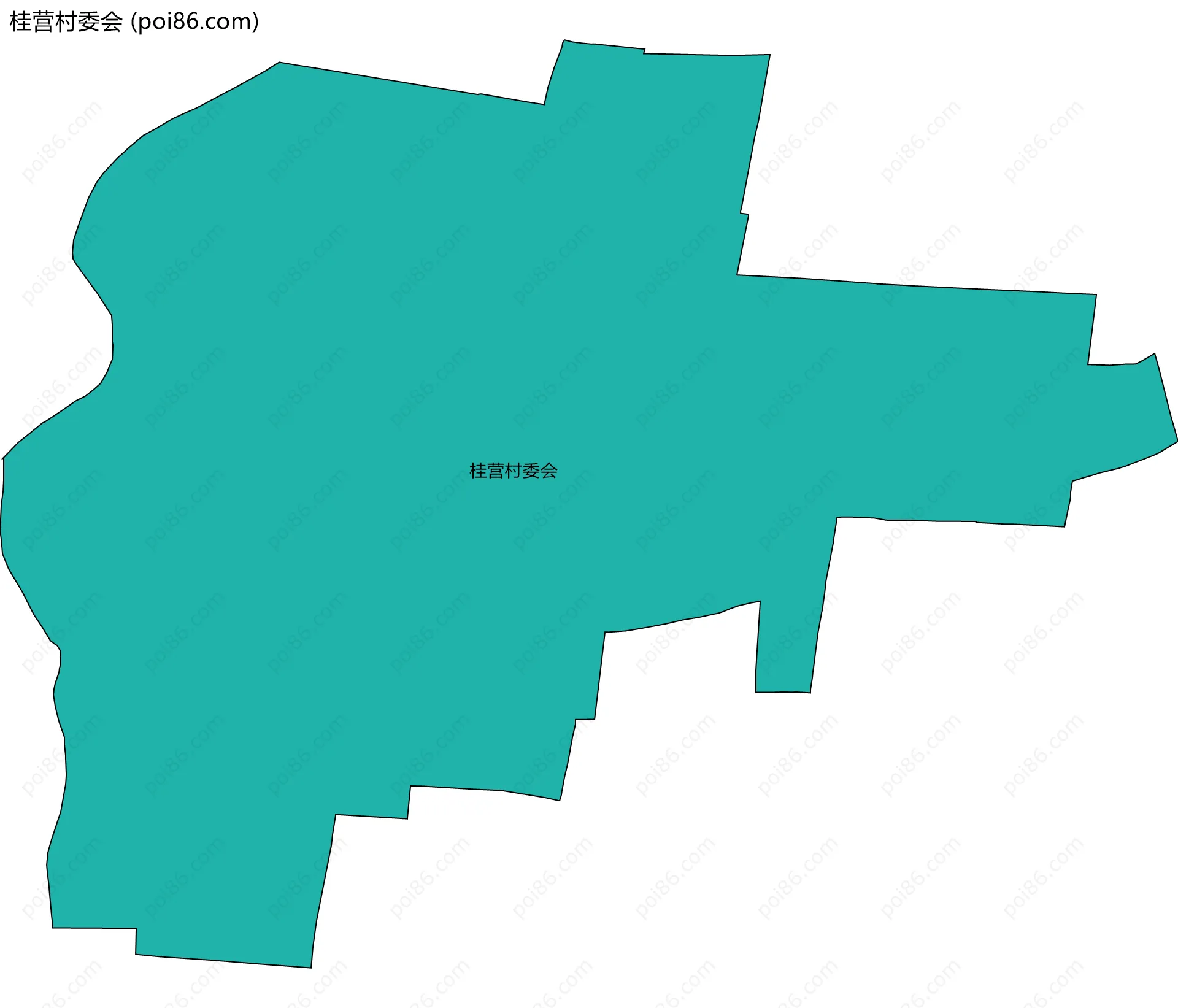 桂营村委会边界地图