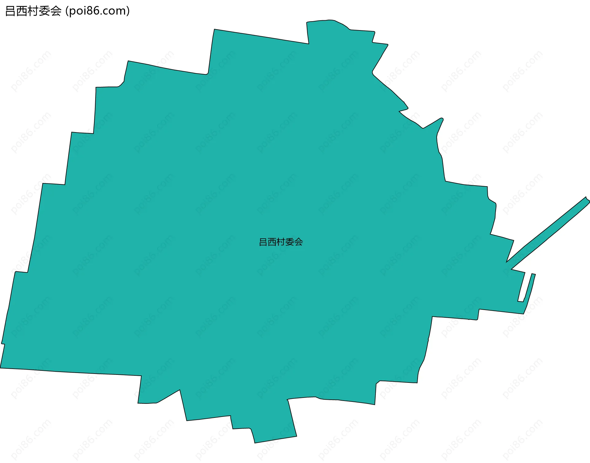吕西村委会边界地图