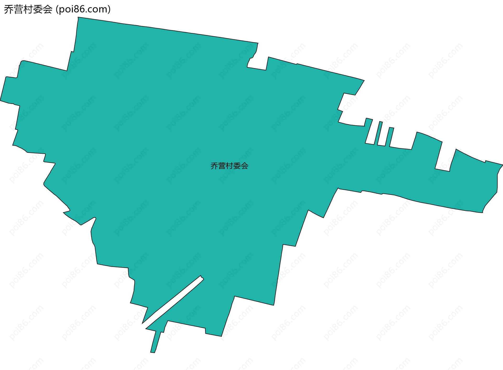 乔营村委会边界地图