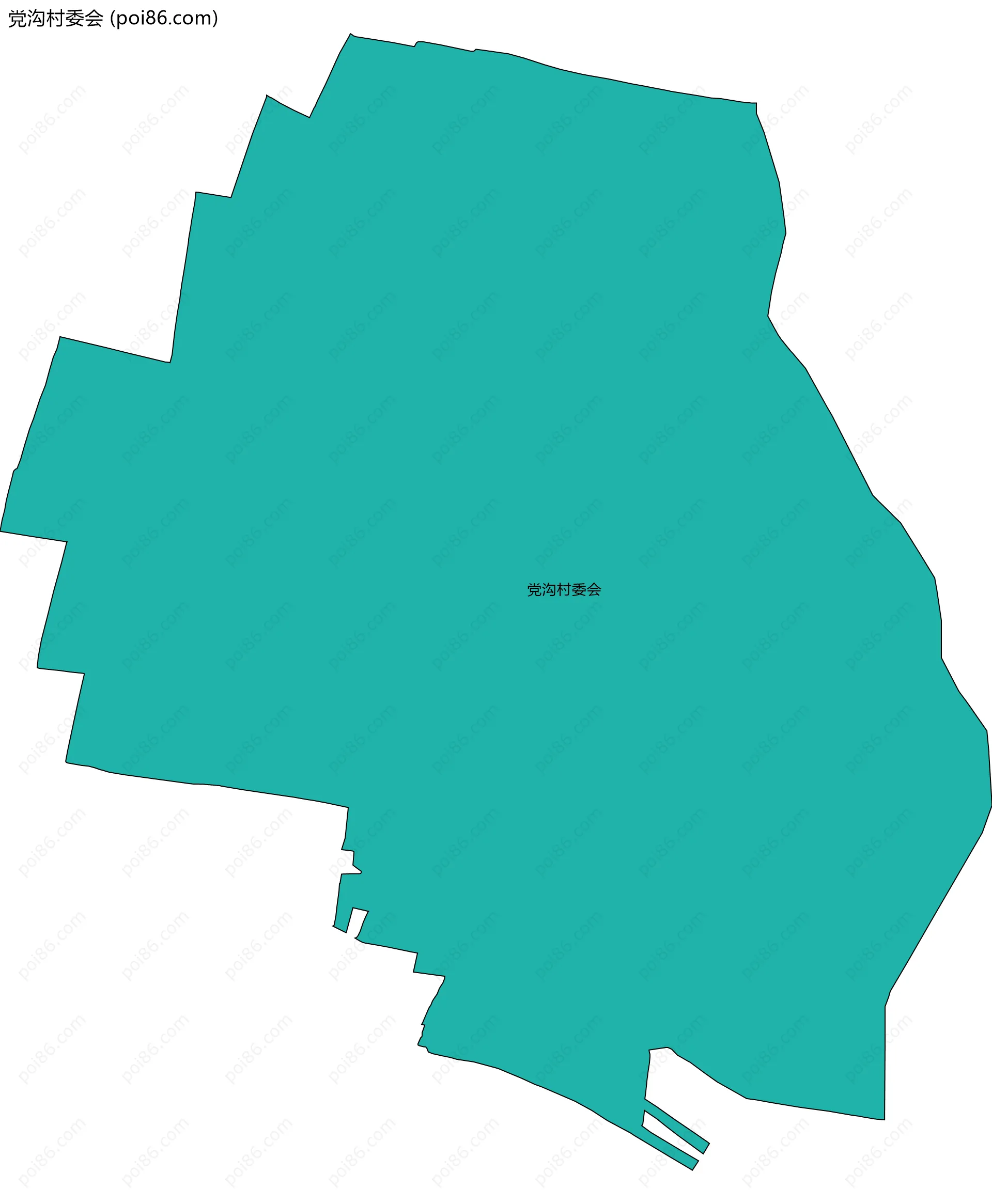 党沟村委会边界地图