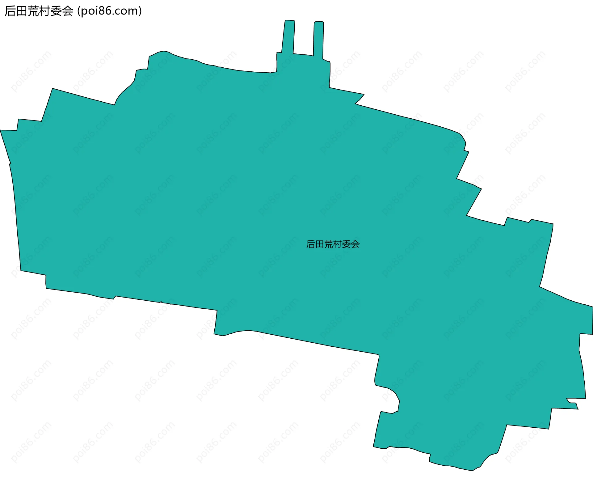 后田荒村委会边界地图