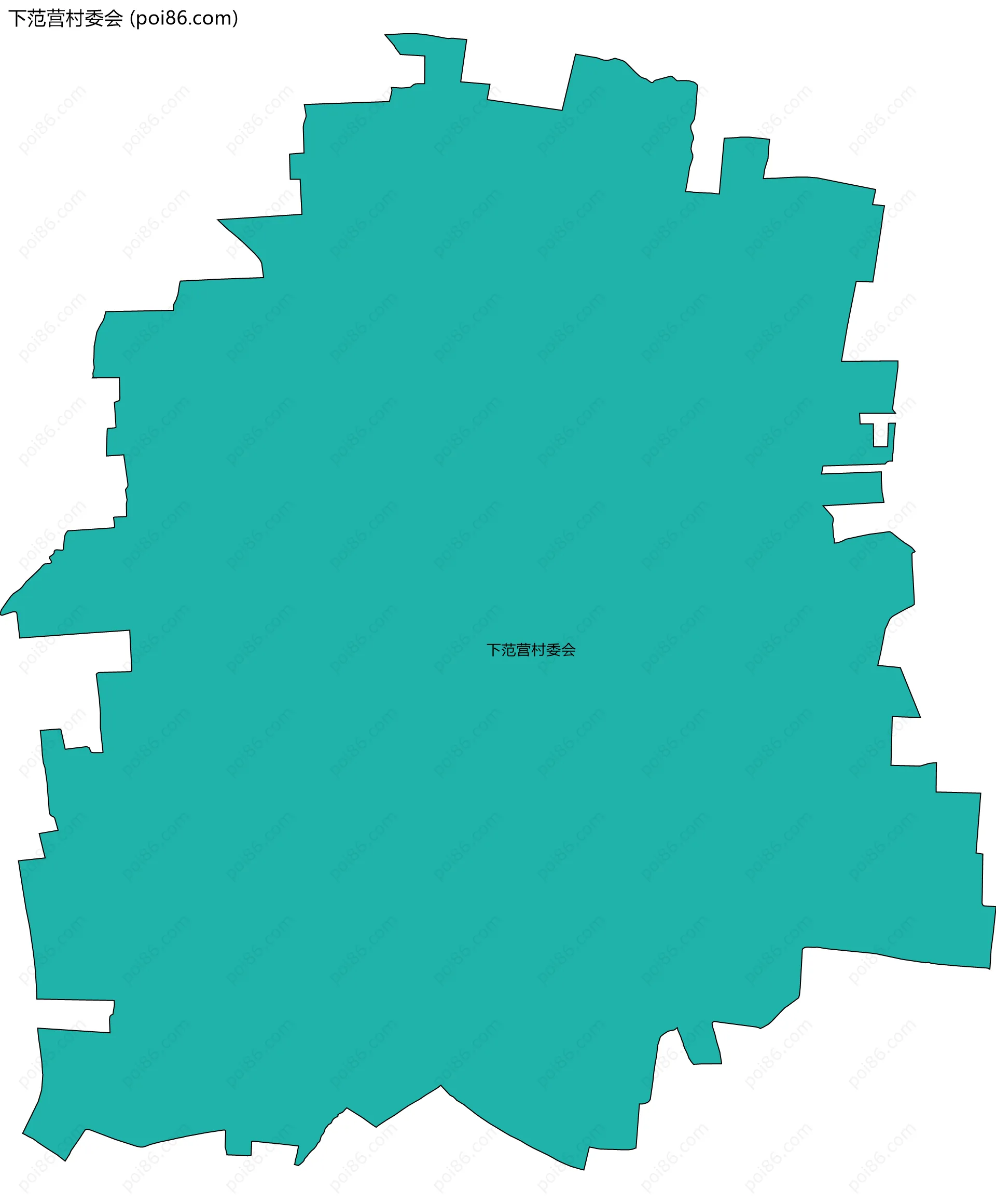 下范营村委会边界地图