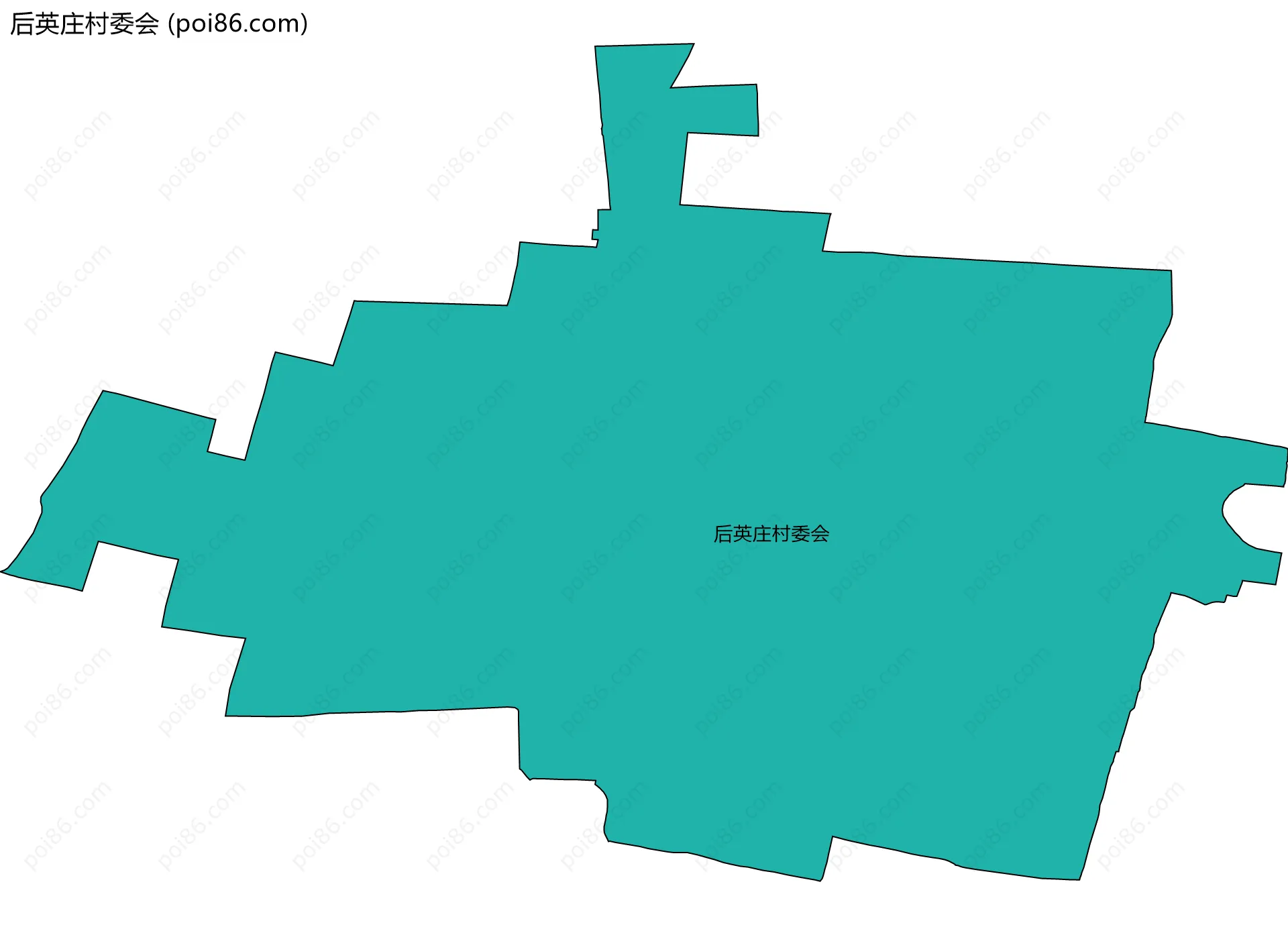 后英庄村委会边界地图