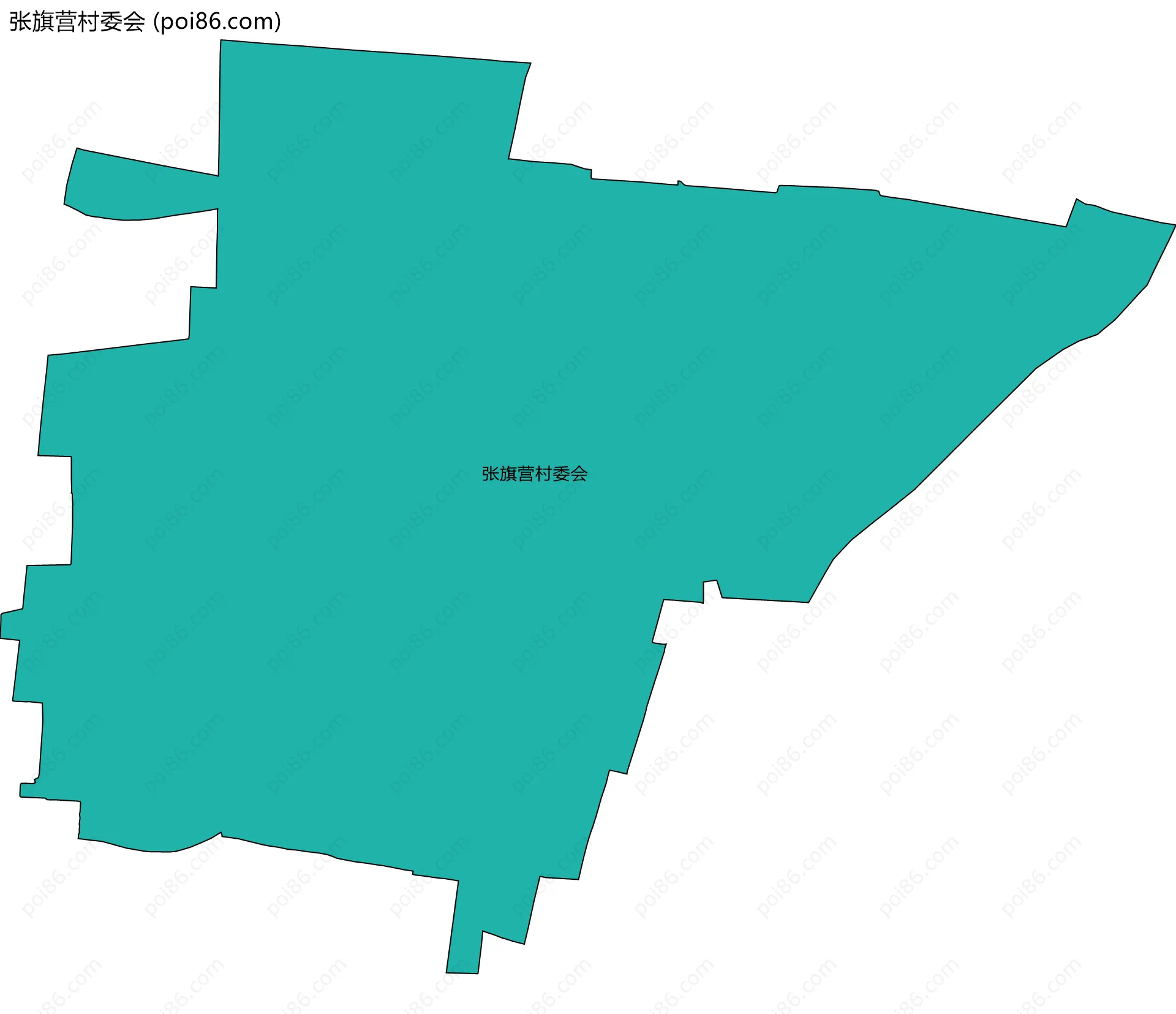 张旗营村委会边界地图